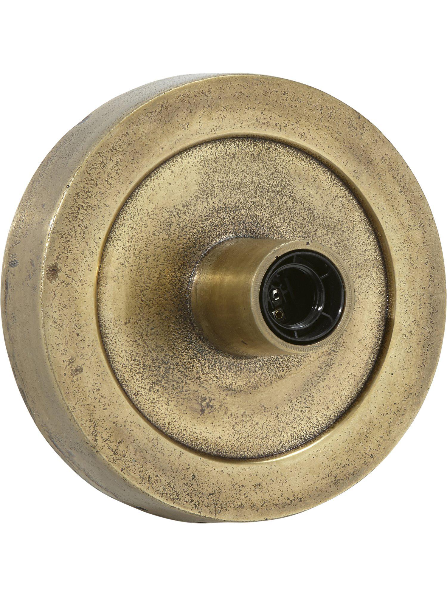 Industriell vägg- eller taklampa Point från PR Home i raw mässing, 20 cm diameter och minimalistisk design.
