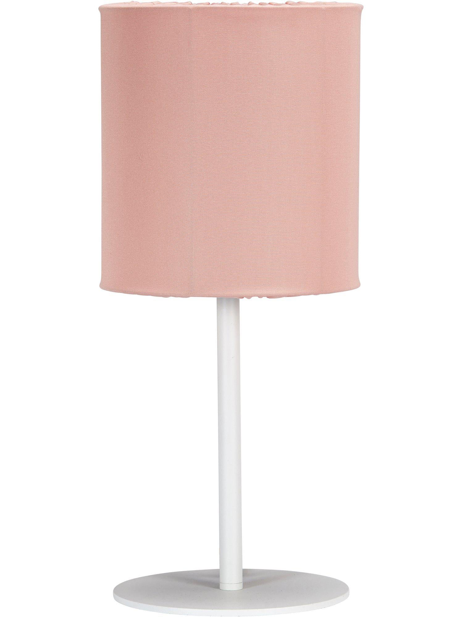 Lampfot med rosa lampskärm från PR Home i vädertåligt tyg, E27-hållare och 200 cm sladd för flexibel placering.