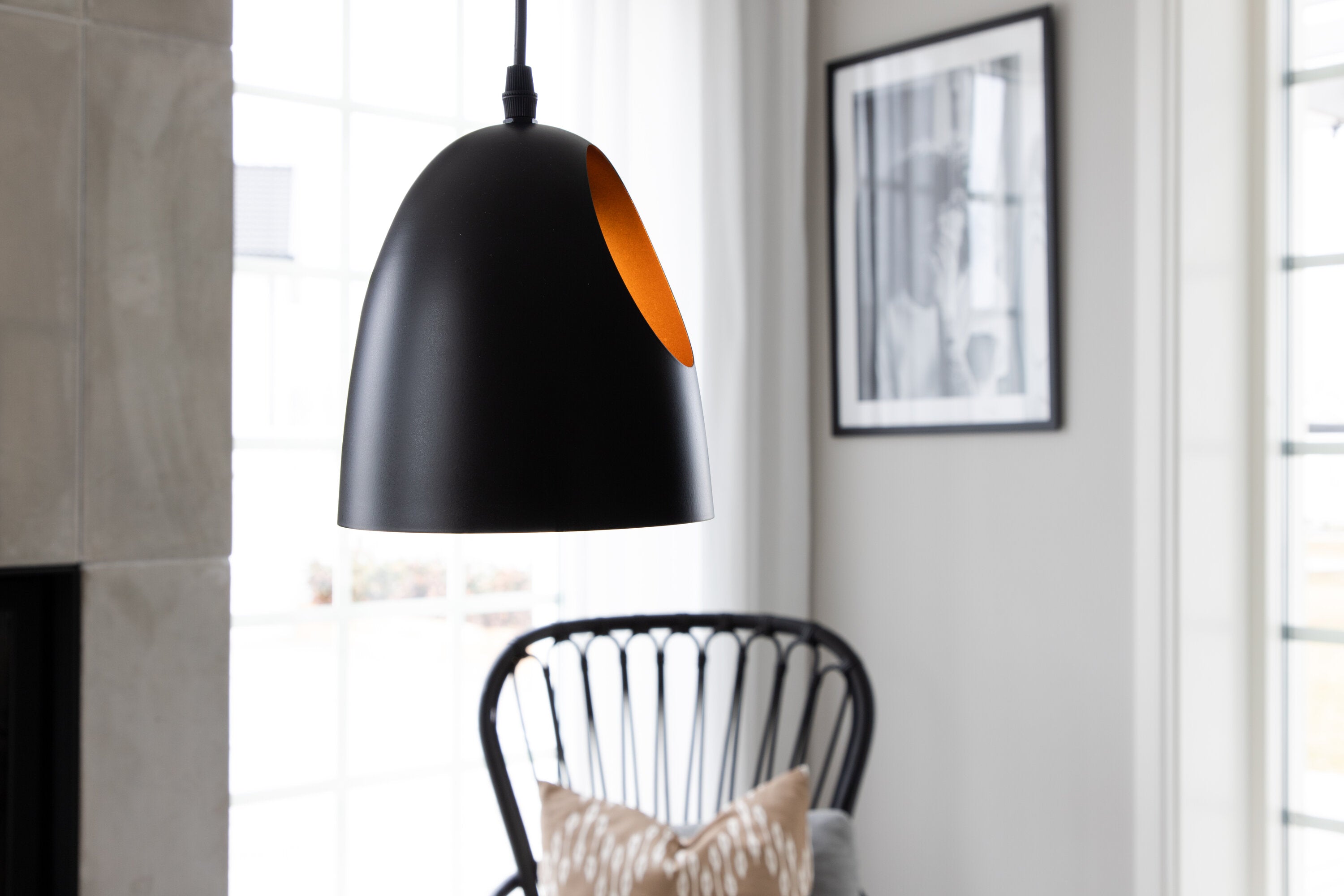 Venture Home Elda Pendel Svart/koppar ø16 cm