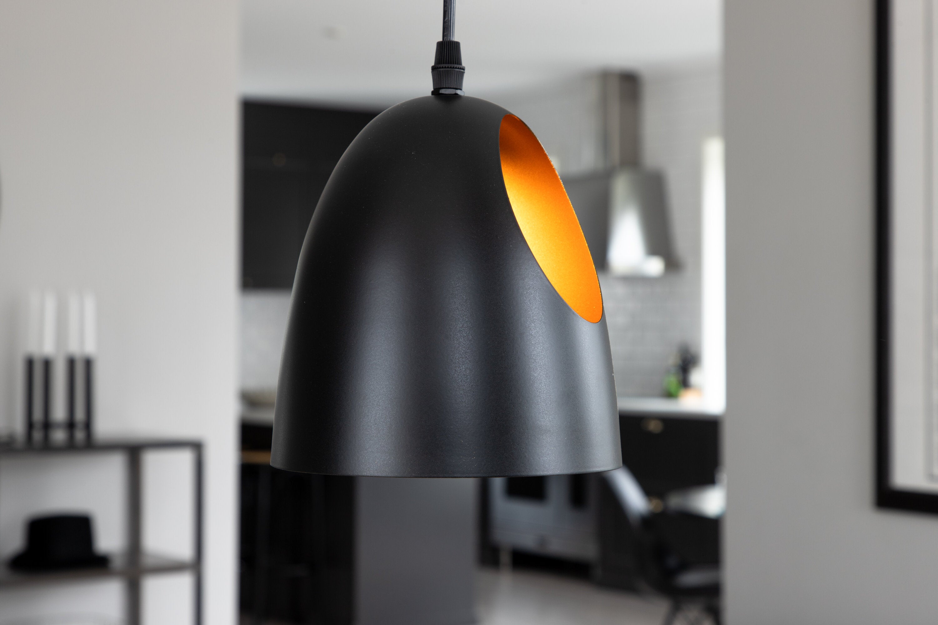 Venture Home Elda Pendel Svart/koppar ø16 cm