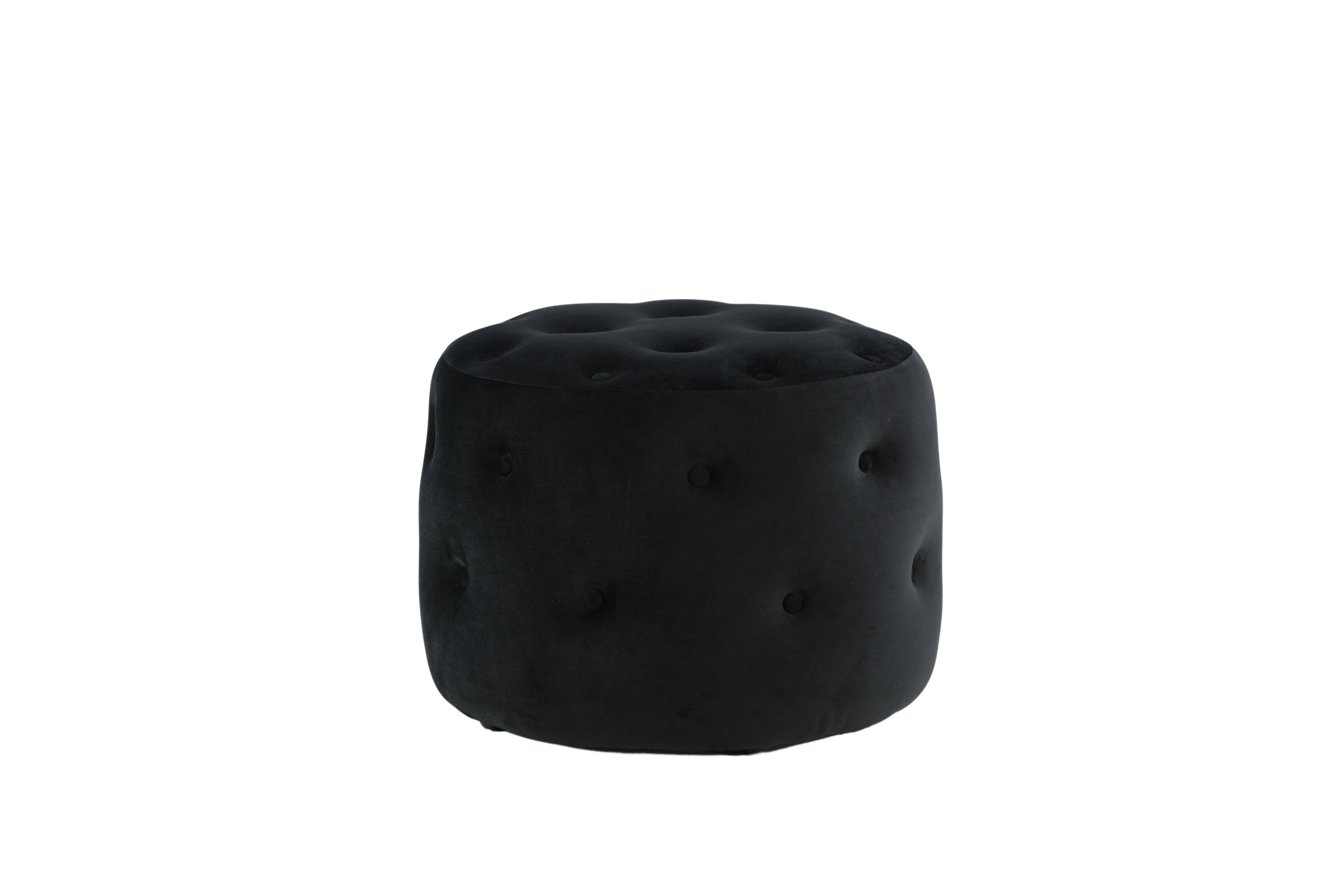 Venture Home Benjamin Puff Svart ø55 cm