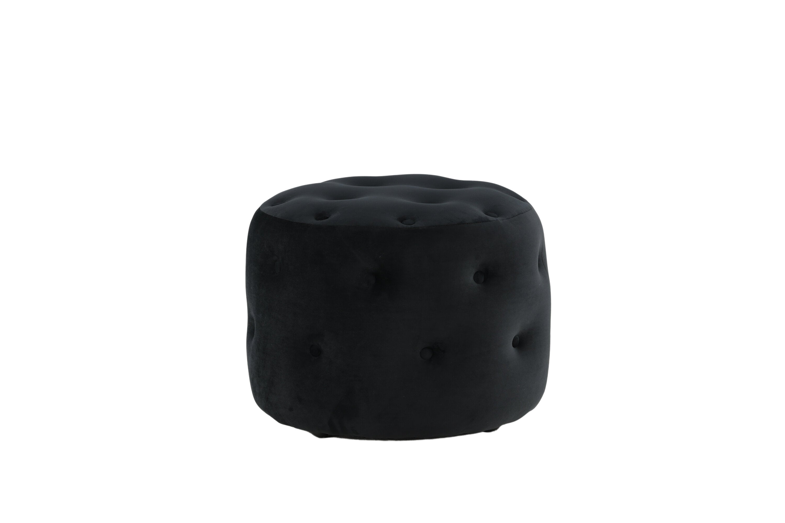 Venture Home Benjamin Puff Svart ø55 cm