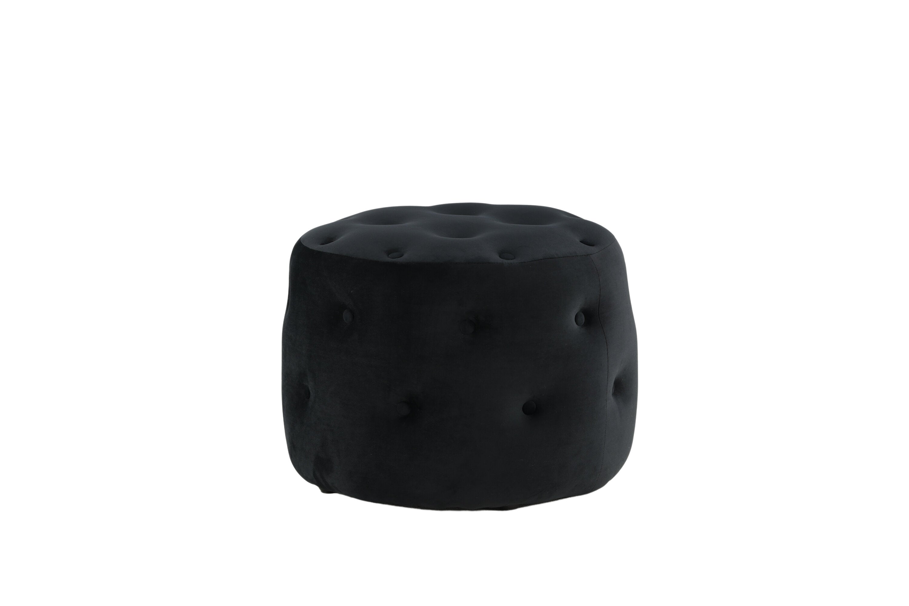 Venture Home Benjamin Puff Svart ø55 cm