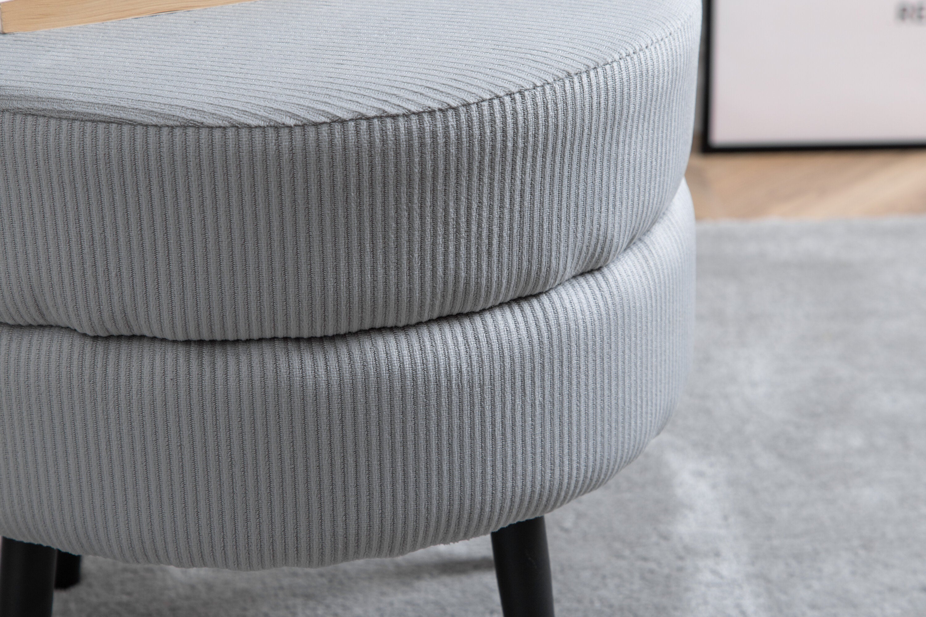 Venture Home Pot Ottoman Puff Svart/Grå ø40 cm