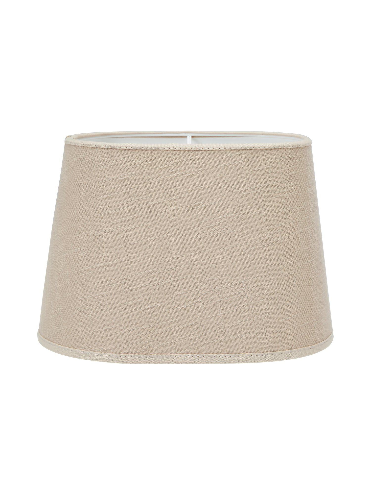Omera lampskärm från PR Home i beige bomullstyg med linneliknande struktur, reflekterar ljus mjukt och skapar elegans.