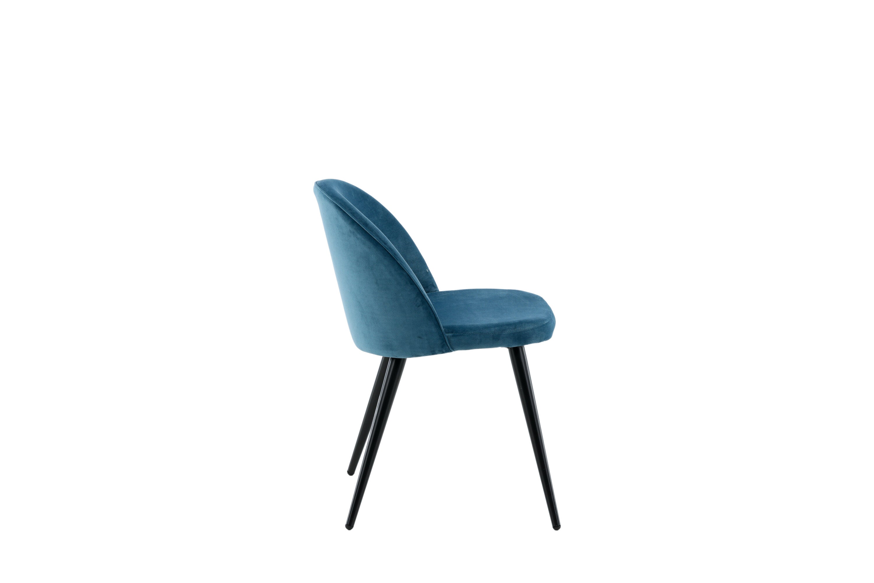 Venture Home Velvet Matstol Svart/Blå 2-pack
