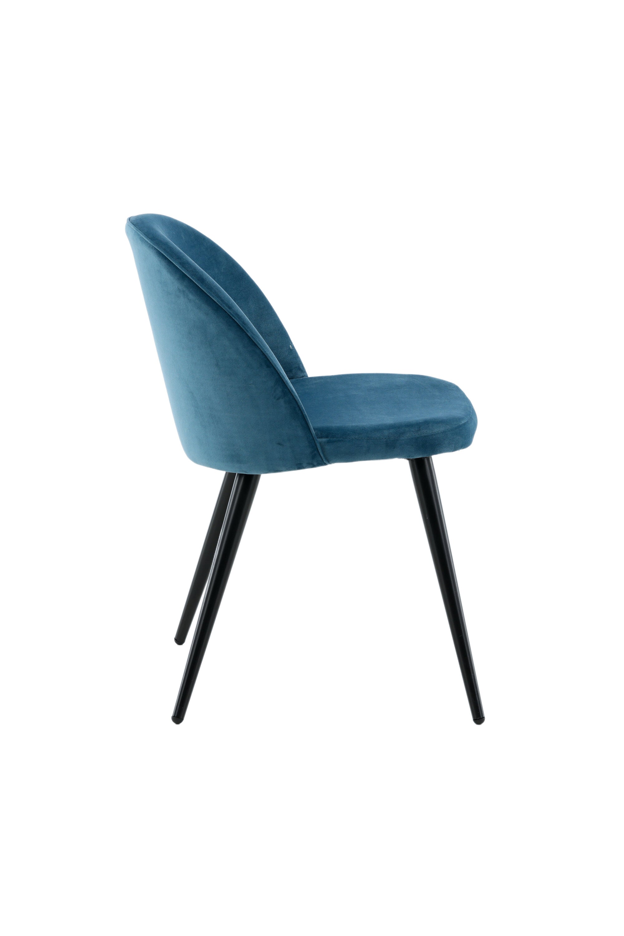 Venture Home Velvet Matstol Svart/Blå 2-pack
