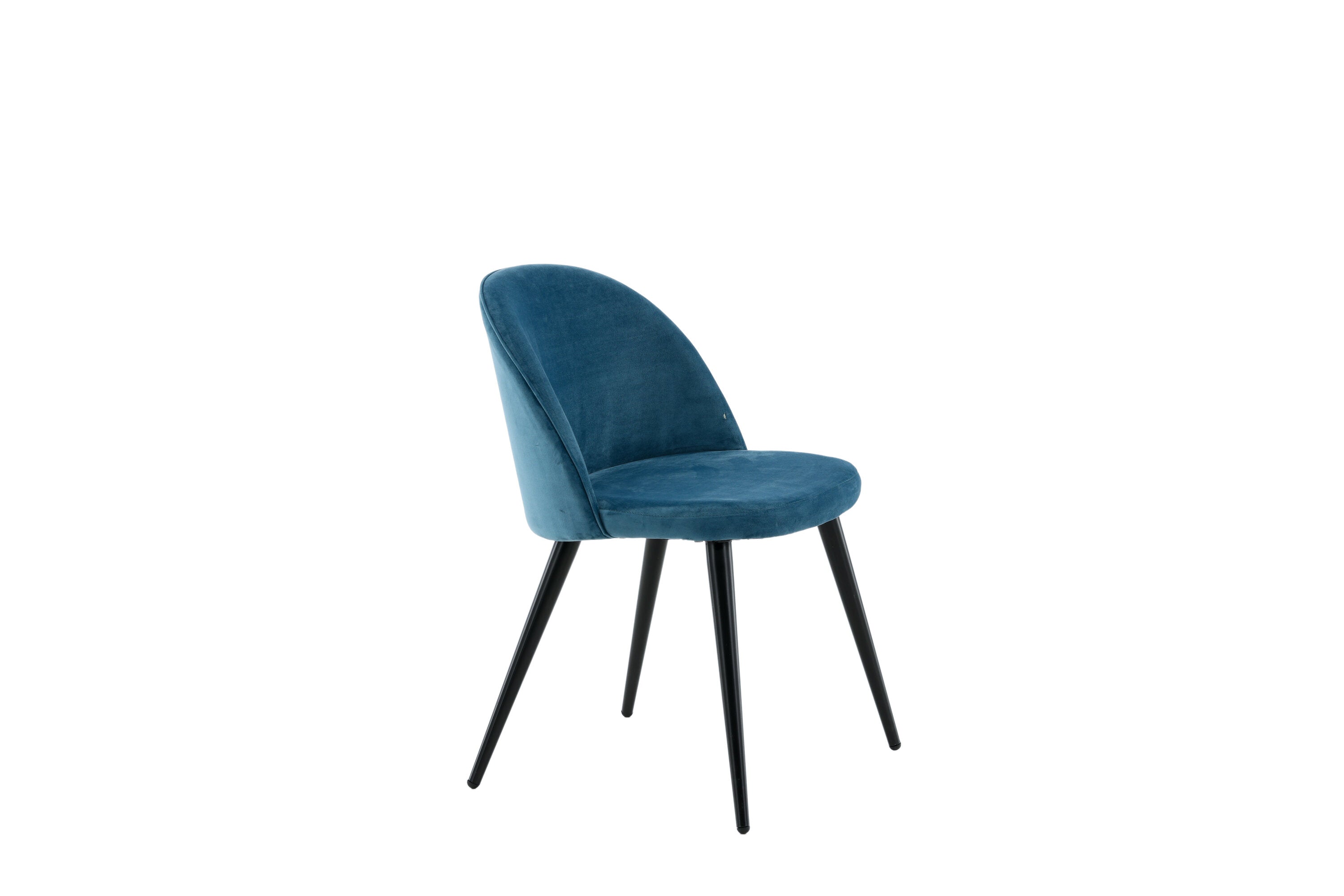 Venture Home Velvet Matstol Svart/Blå 2-pack