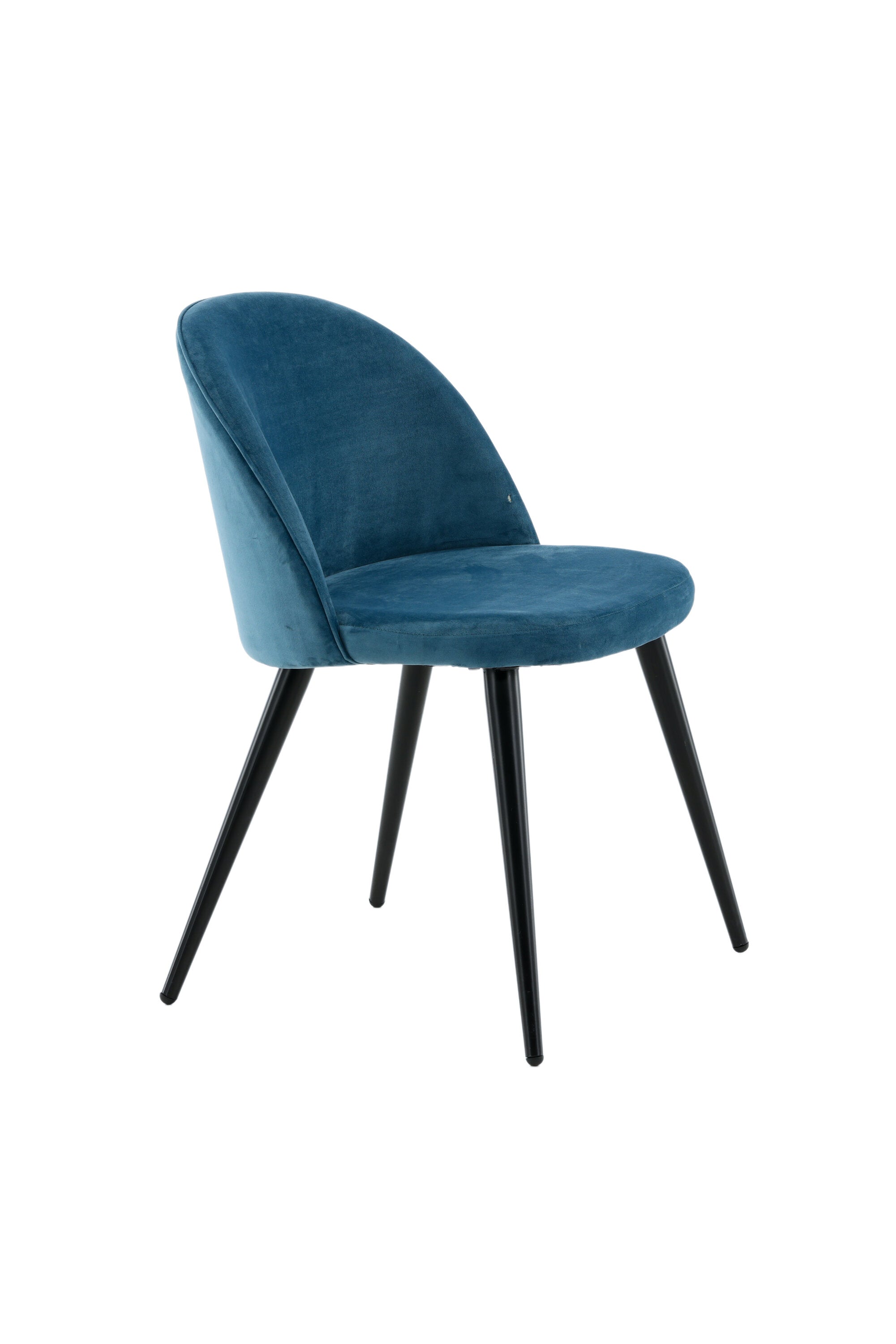 Venture Home Velvet Matstol Svart/Blå 2-pack