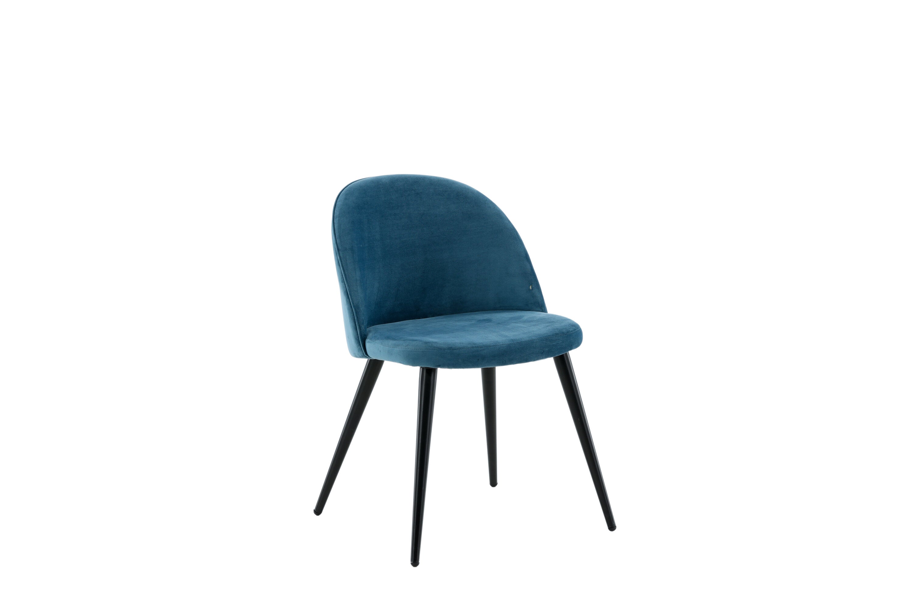 Venture Home Velvet Matstol Svart/Blå 2-pack
