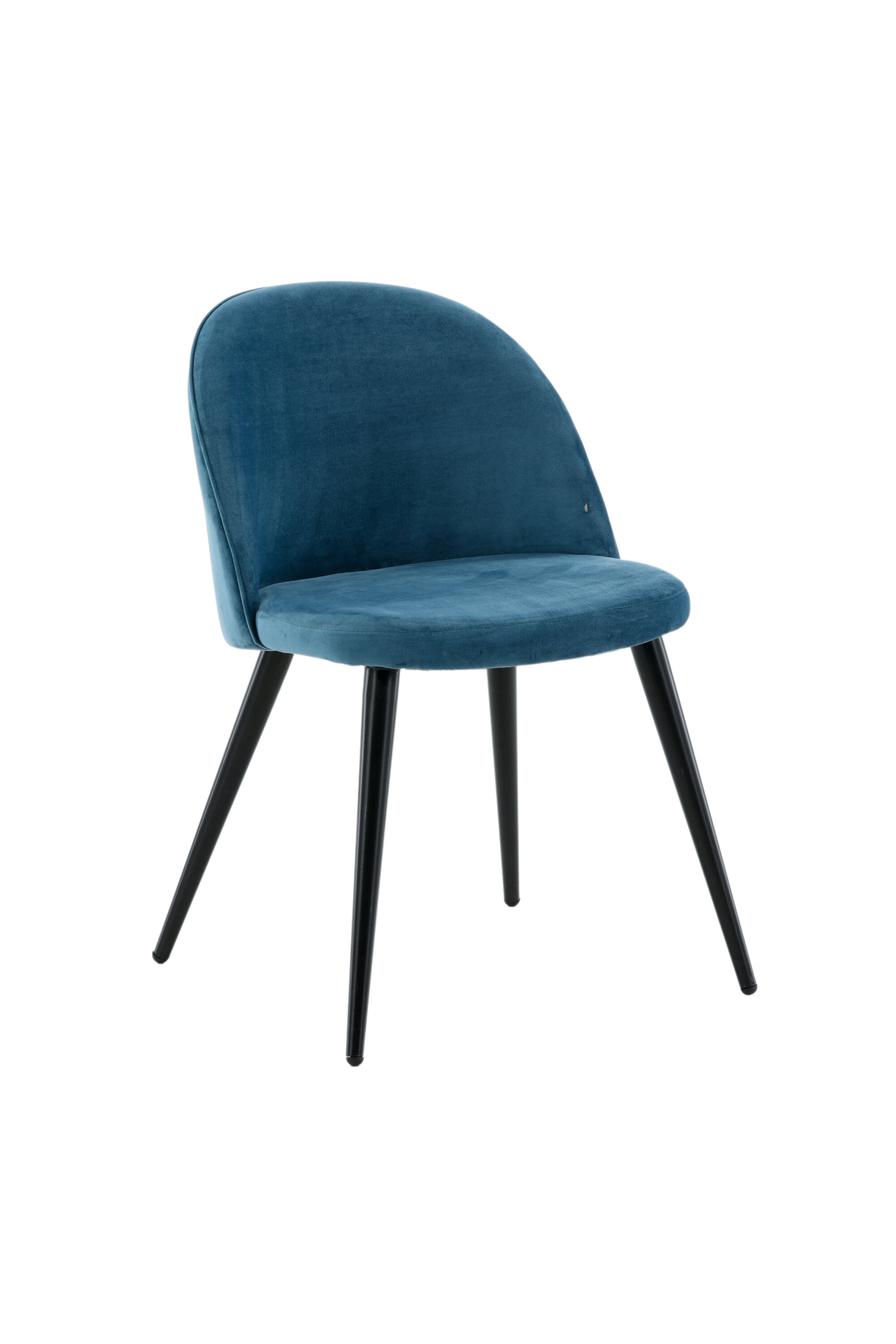 Venture Home Velvet Matstol Svart/Blå 2-pack