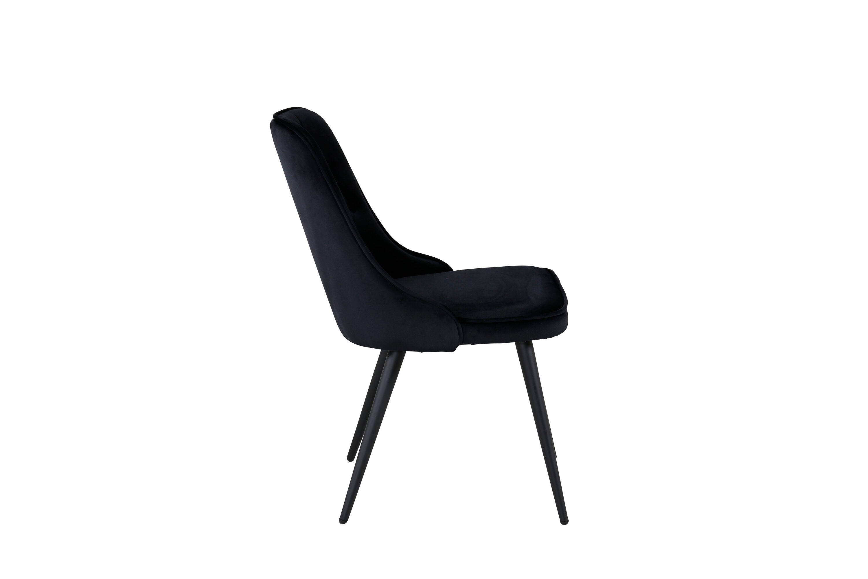 Venture Home Velvet Deluxe Matstol Svart 2-pack