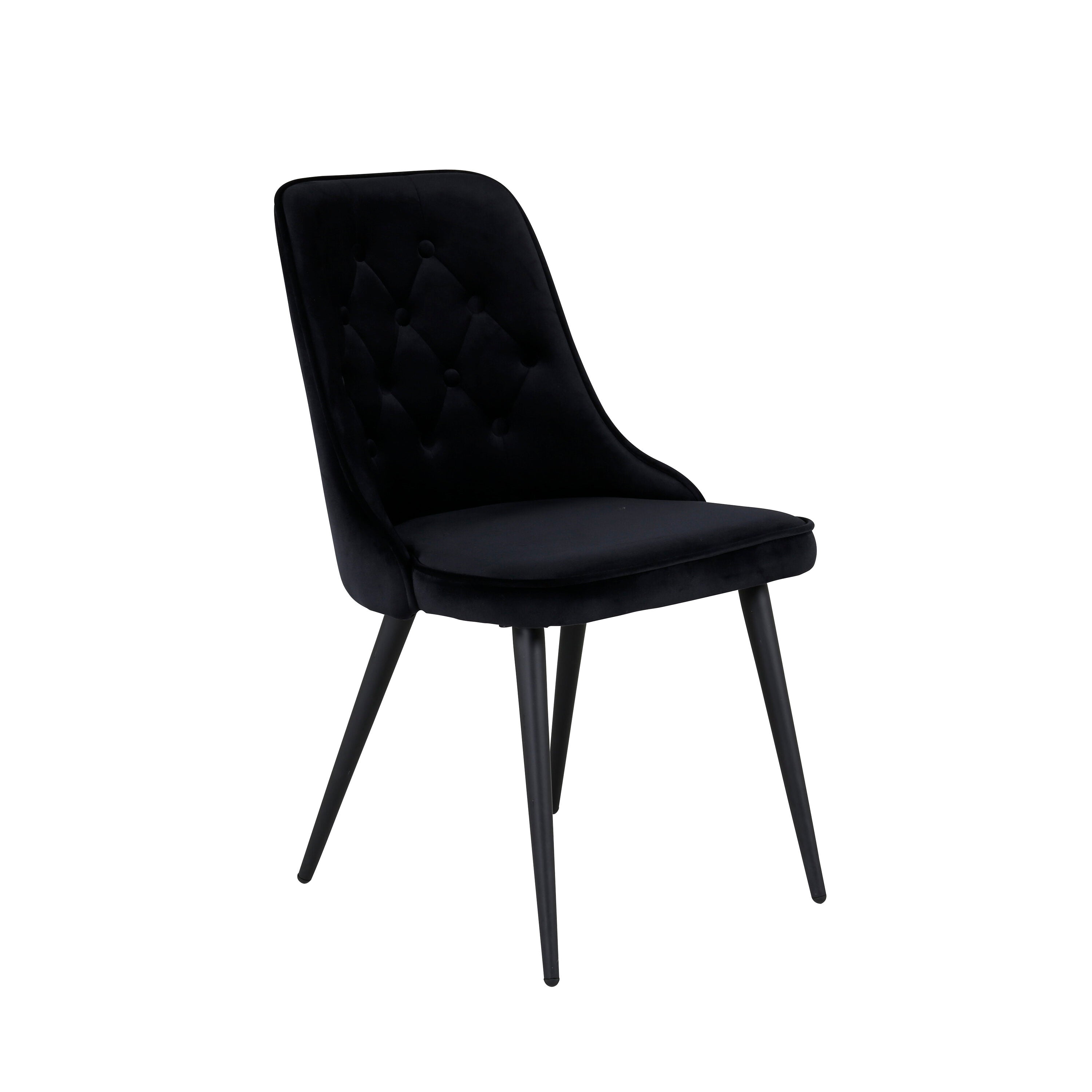 Venture Home Velvet Deluxe Matstol Svart 2-pack