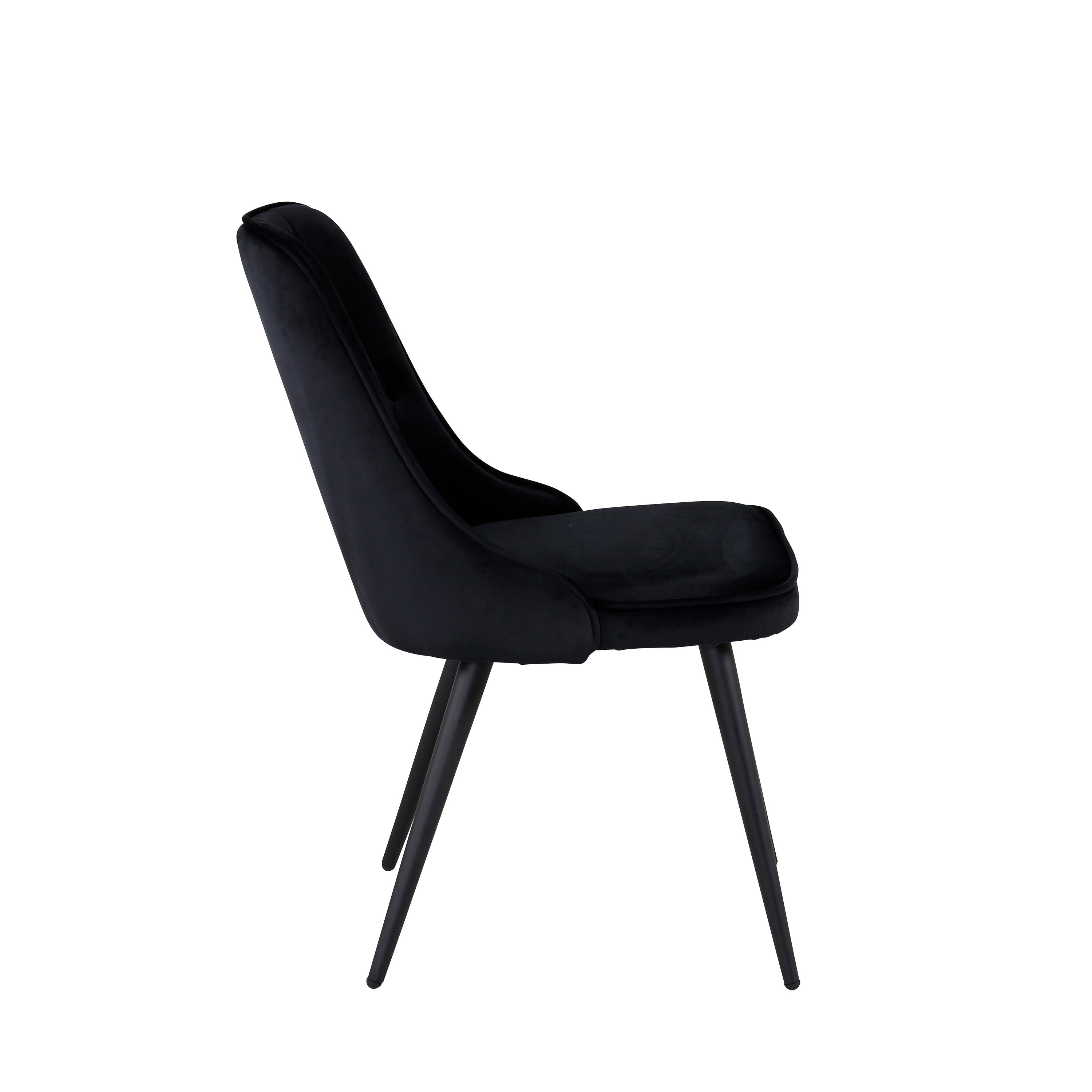Venture Home Velvet Deluxe Matstol Svart 2-pack