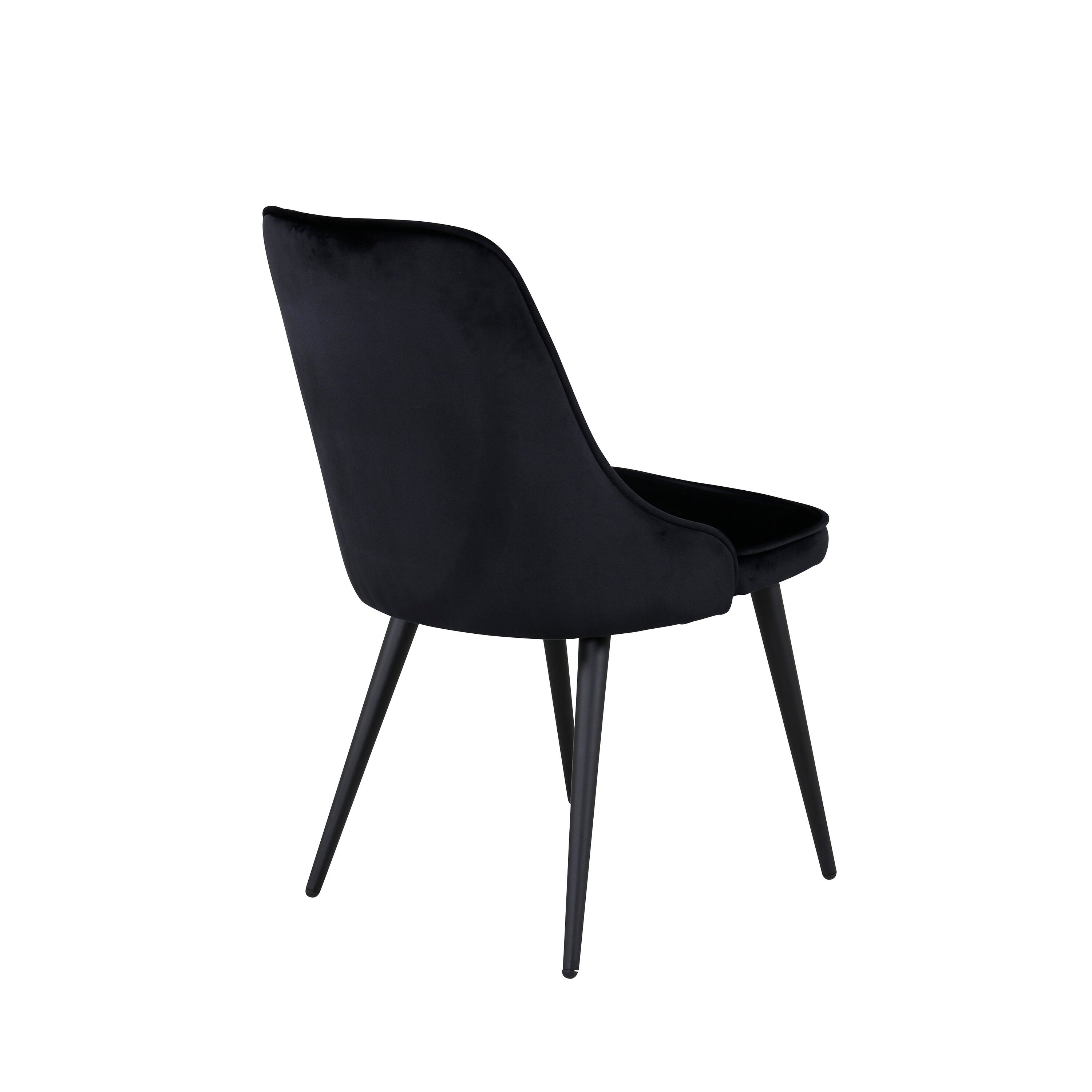 Venture Home Velvet Deluxe Matstol Svart 2-pack