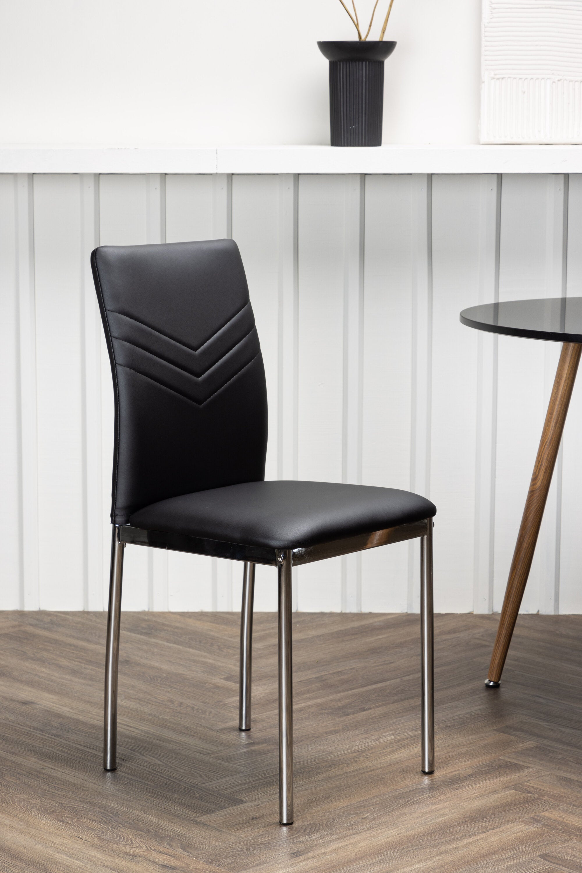 Venture Home Lily Matstol Svart/Silver 2-pack