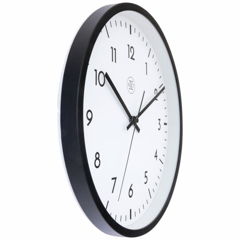 Nextime Easy Big Väggklocka 30 Cm, Svart/Vit