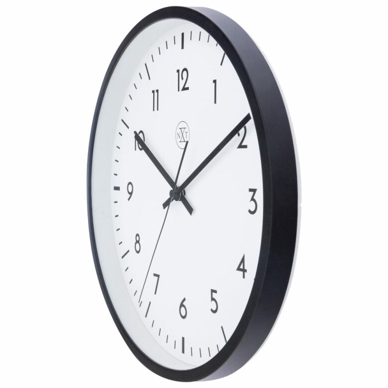 Nextime Easy Big Väggklocka 30 Cm, Svart/Vit