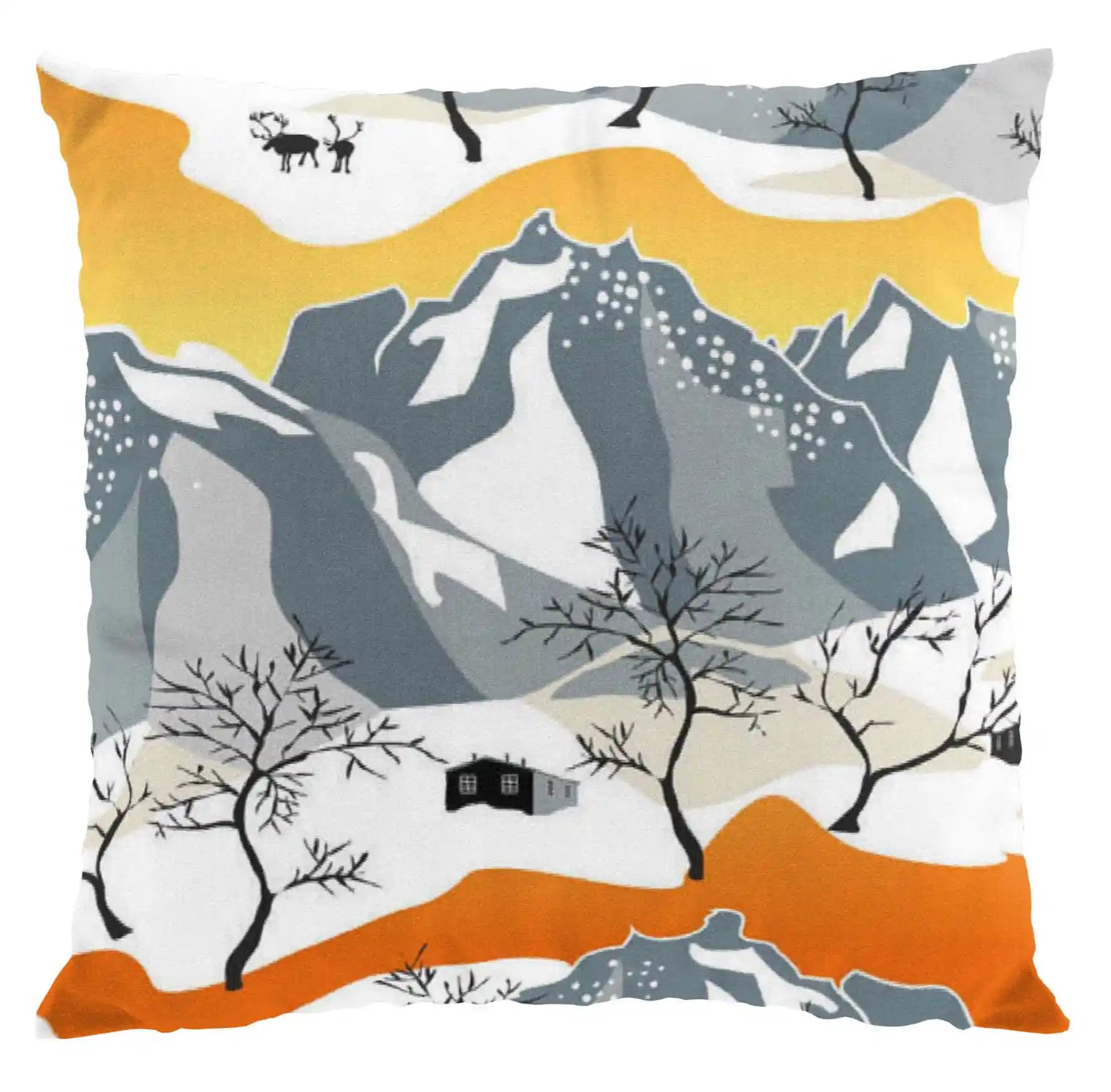 Norrland kuddfodral i orange bomull, designat av Linda Svensson Edevint, förnyar din inredning med stil och färg.