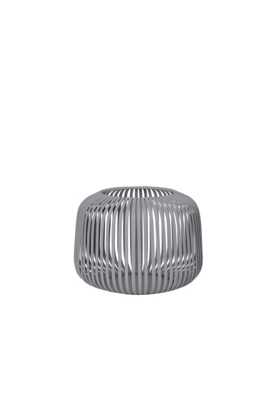 LITO Lanterna XS i Steel Gray, stilren och rustik med varm atmosfär. Perfekt för inomhusbruk, 10 cm hög.