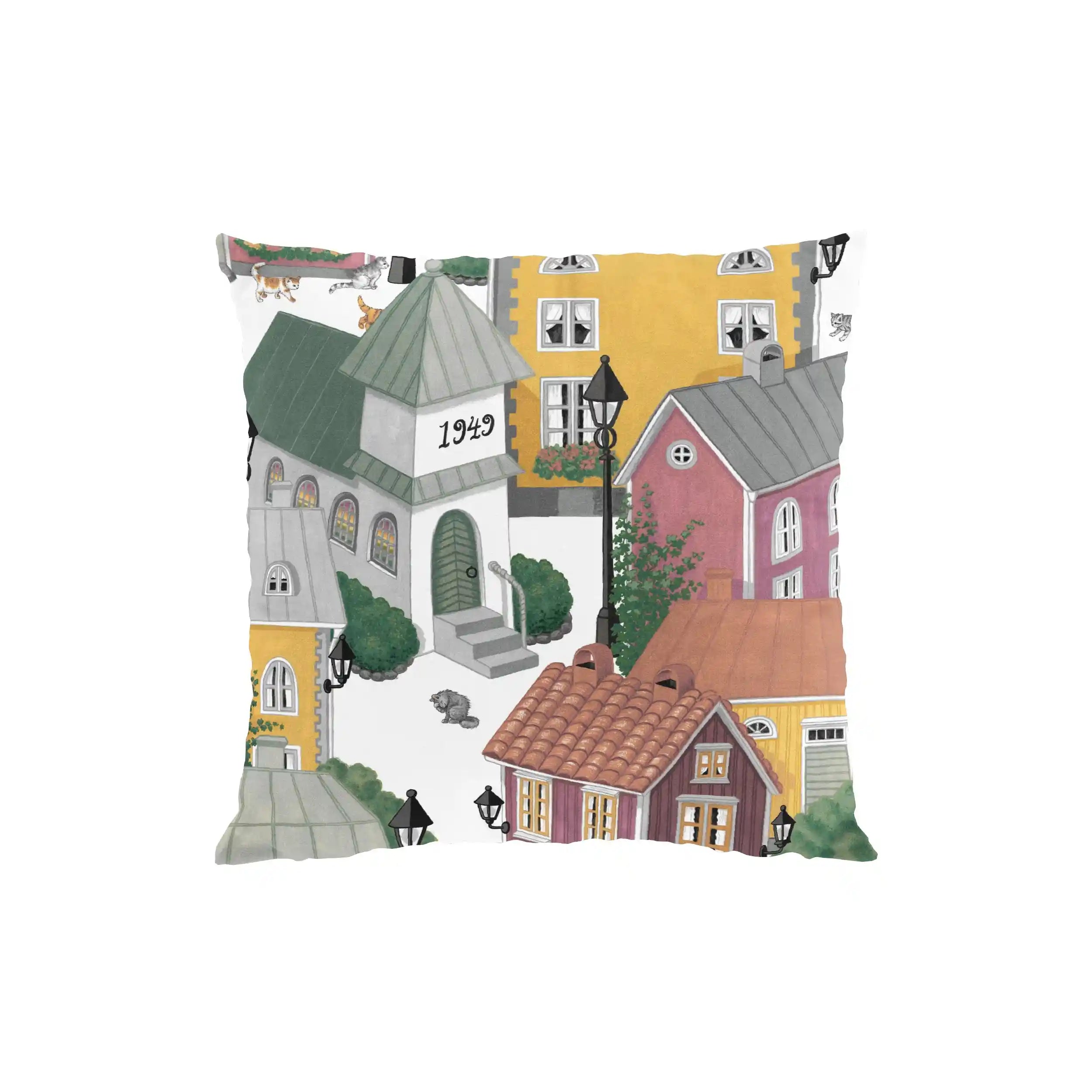 Lyckeby Blommar kuddfordral 47x47 i bomull med blommotiv, perfekt för att fräscha upp soffan eller hallen.