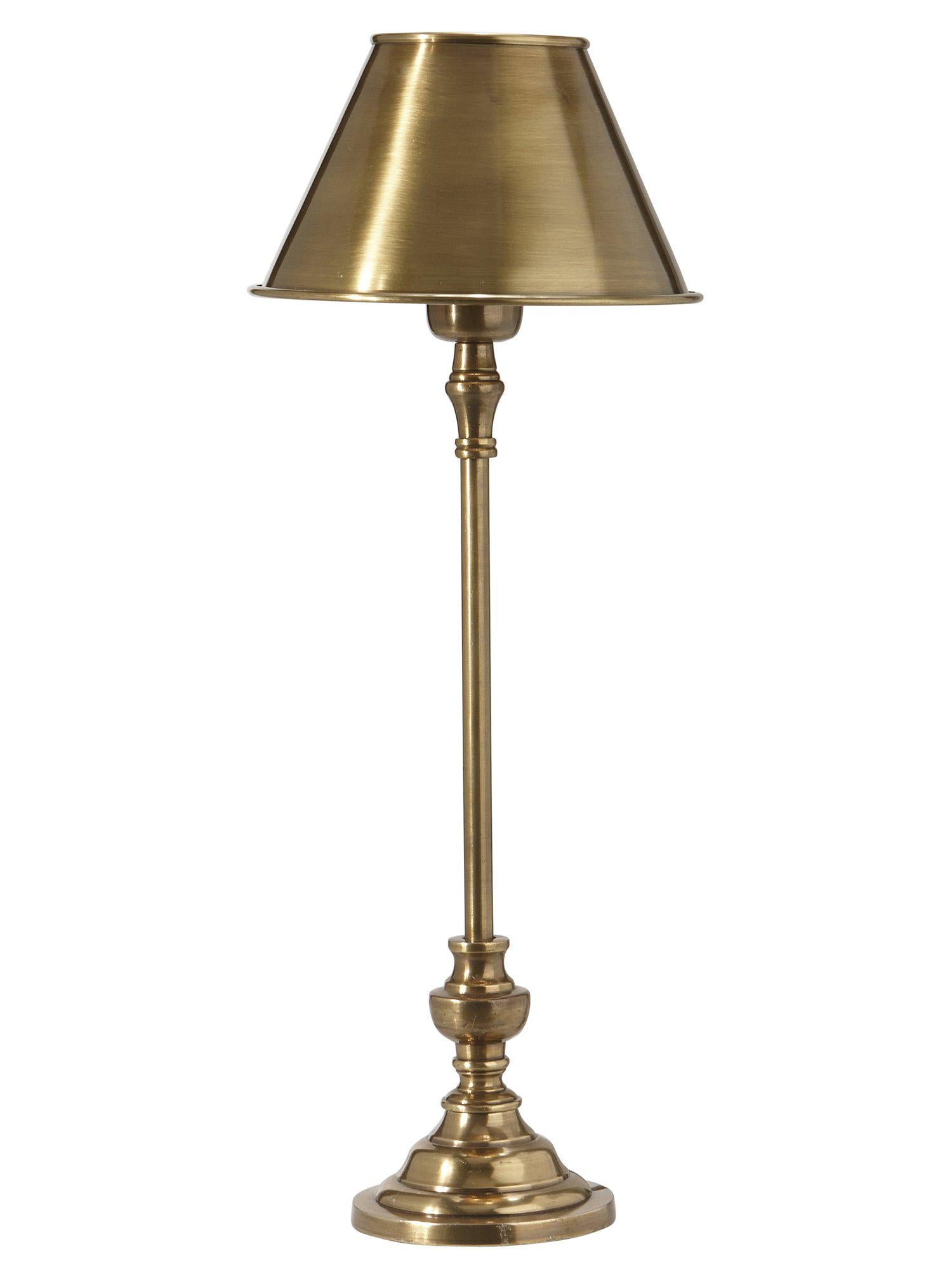 Elegant lampfot i antikmässing från PR Home med lampskärm Classic, totalhöjd 55 cm. Perfekt för stilren inredning.