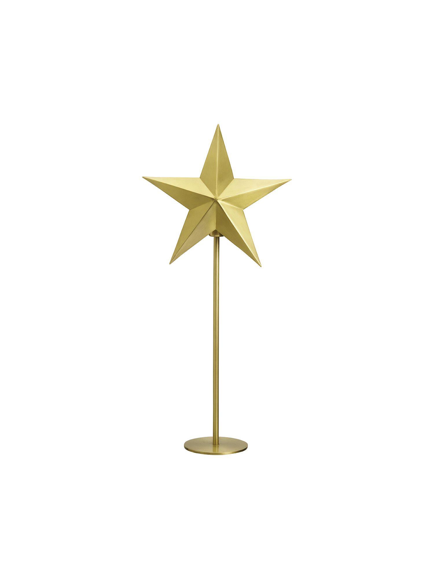 Stilren stjärna Nordic Star on Base från PR Home i pale silver, 63 cm hög, perfekt för moderna och traditionella hem.