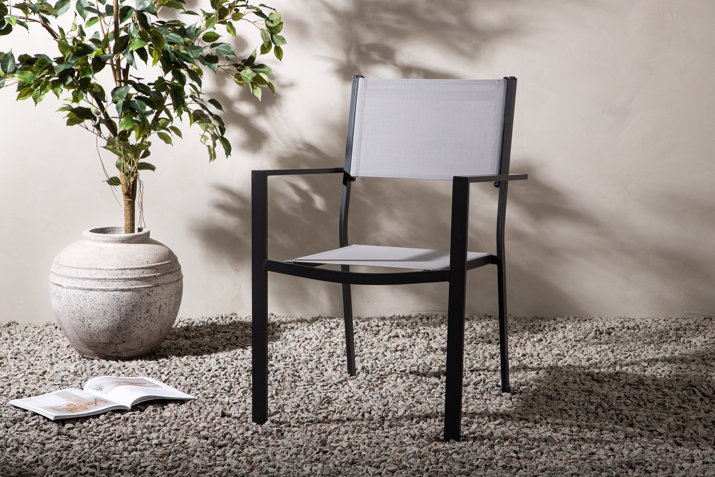 Venture Home Copacabana Matstol SVART/Grå 2-pack