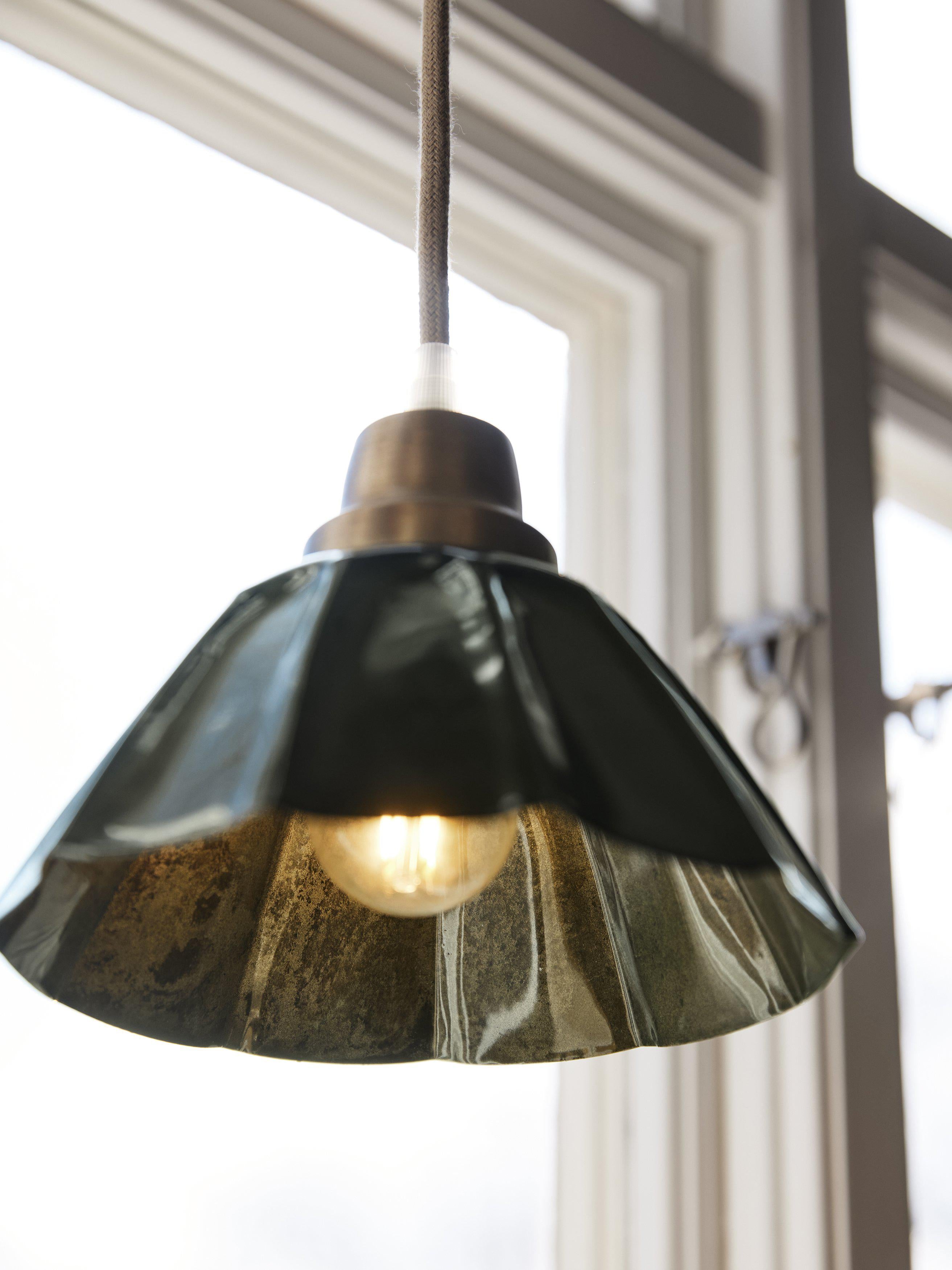 Pr Home Ester Fönsterlampa Mörkgrön 17 cm