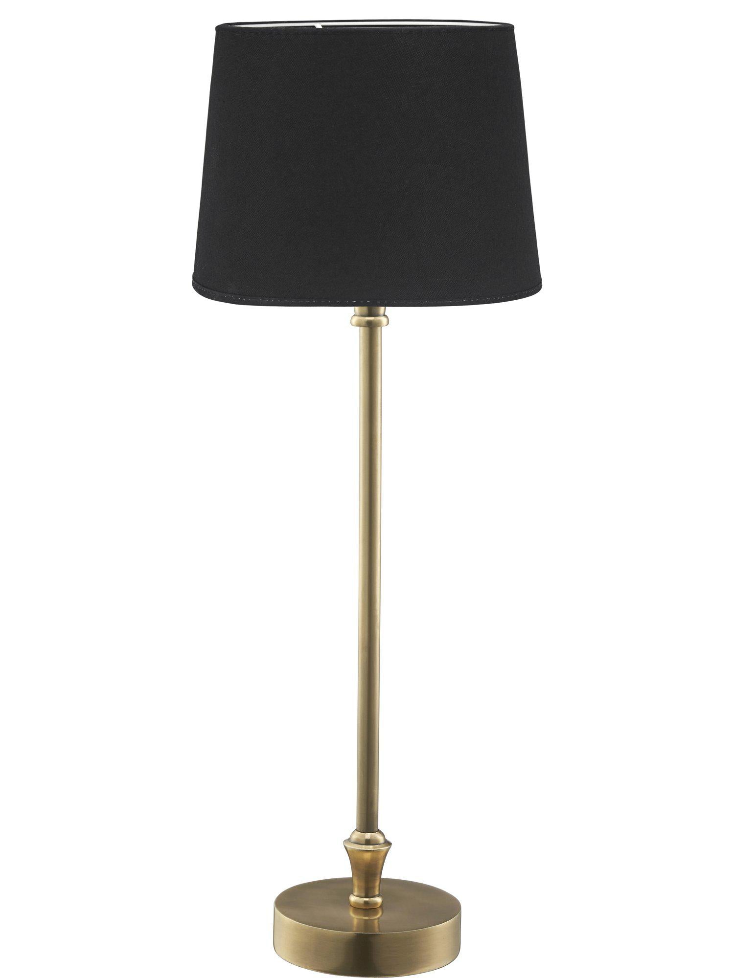 Liam lampfot i metall med svart skärm från PR Home, 59 cm hög och stilren design för elegant belysning.