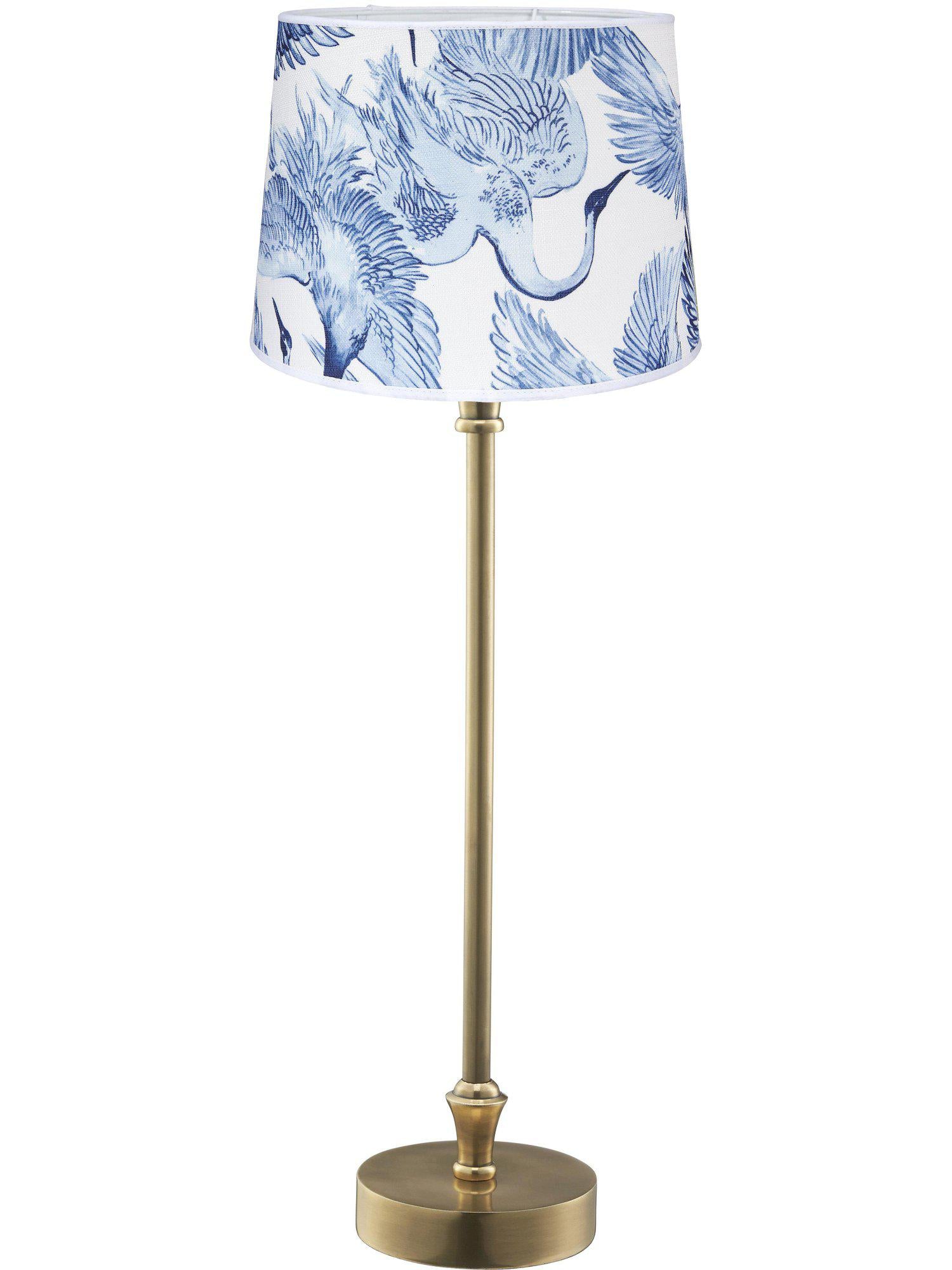 Elegant lampfot Liam i mässing från PR Home, totalhöjd 59 cm med lampskärm Sofia. Perfekt för modern och klassisk inredning.