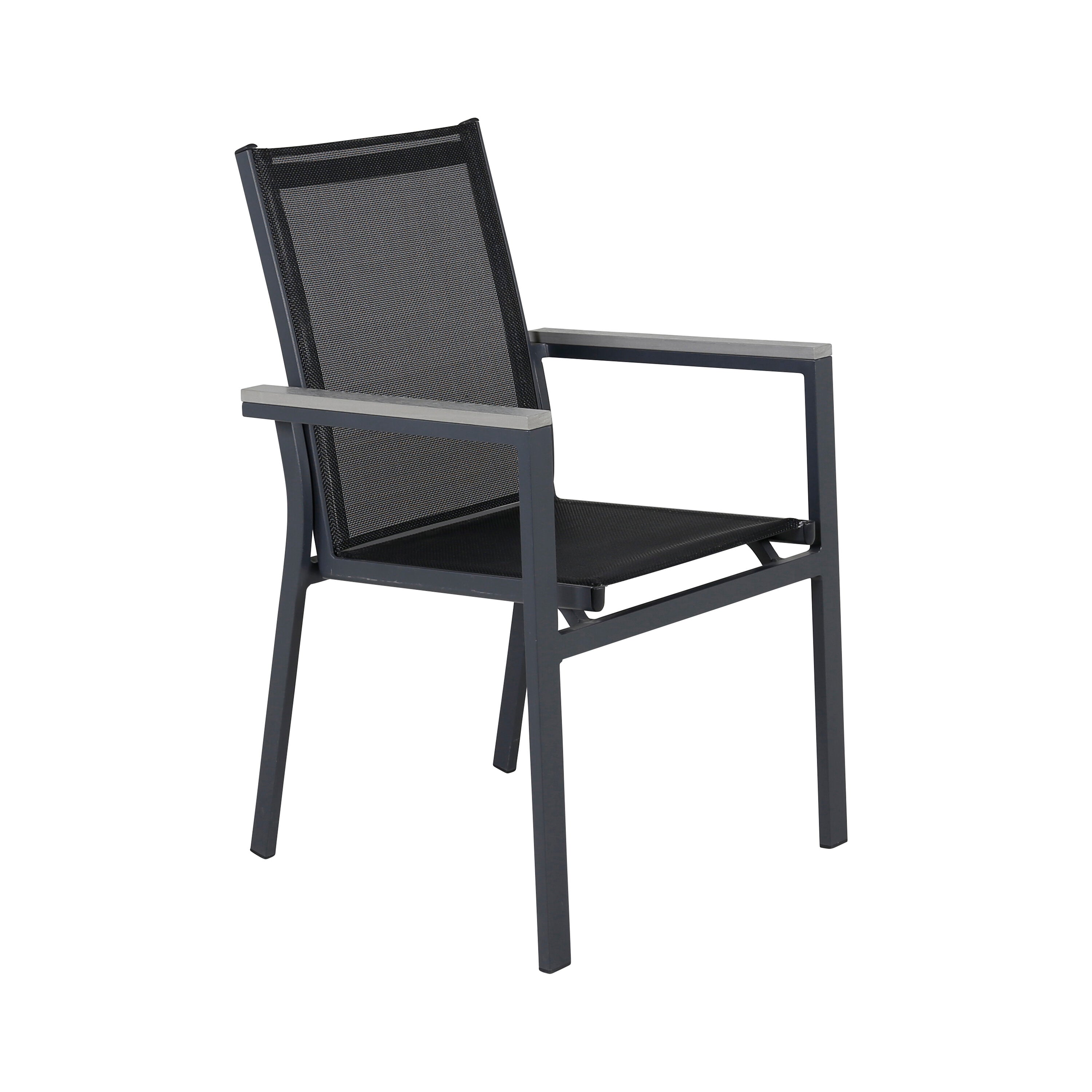 Venture Home Parma Matstol Svart/Grå 2-pack
