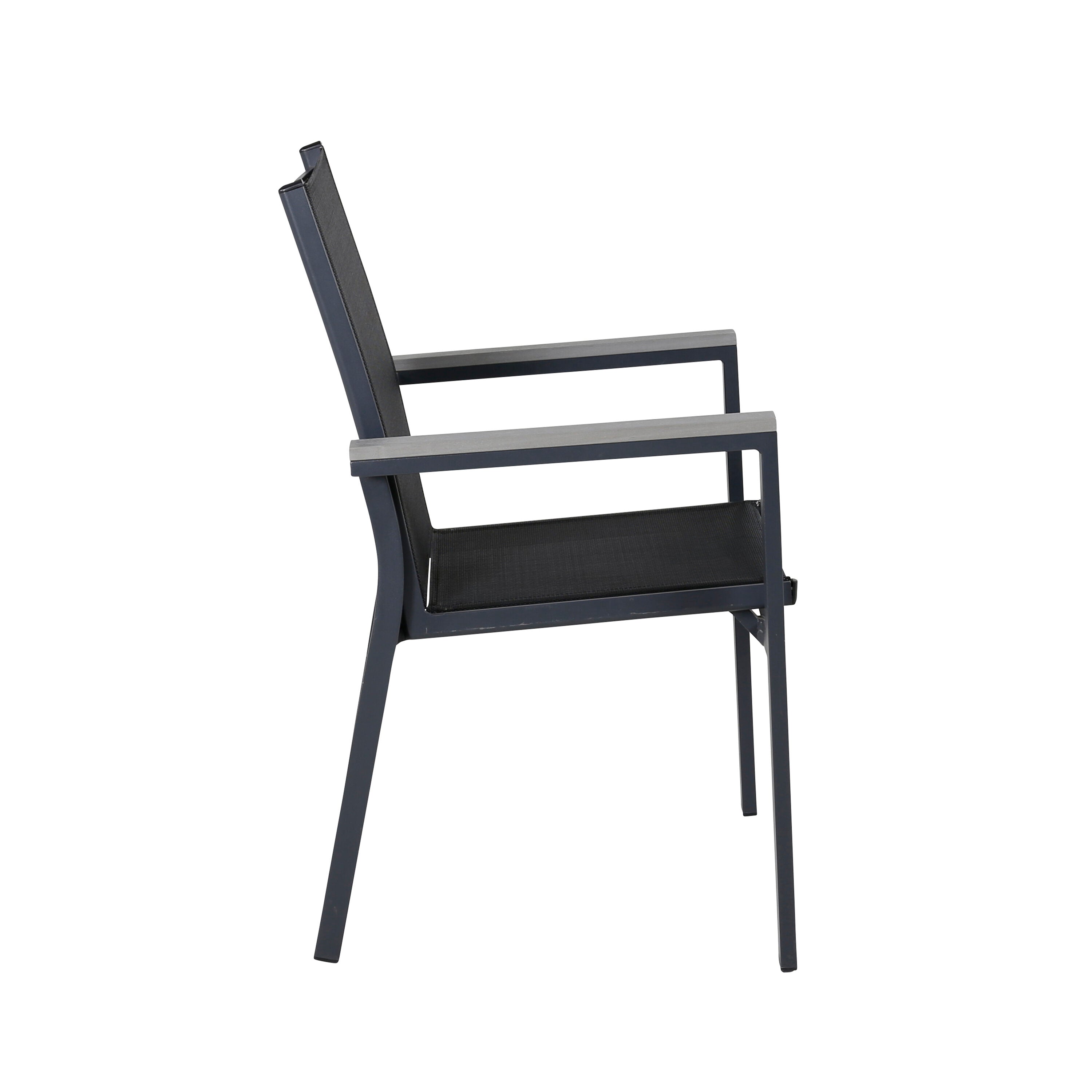 Venture Home Parma Matstol Svart/Grå 2-pack