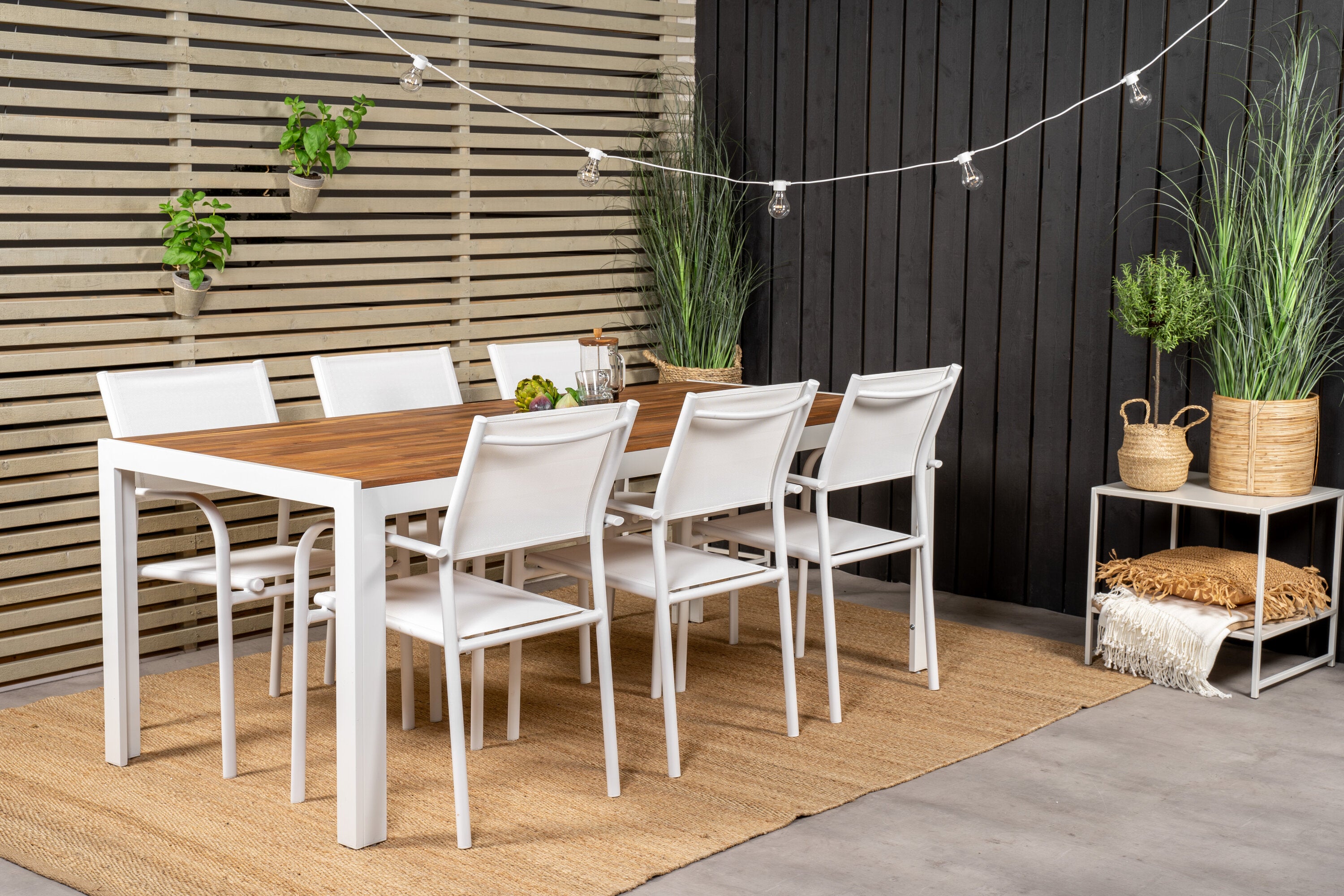Venture Home Matgrupp Bois med stolarna Santorini