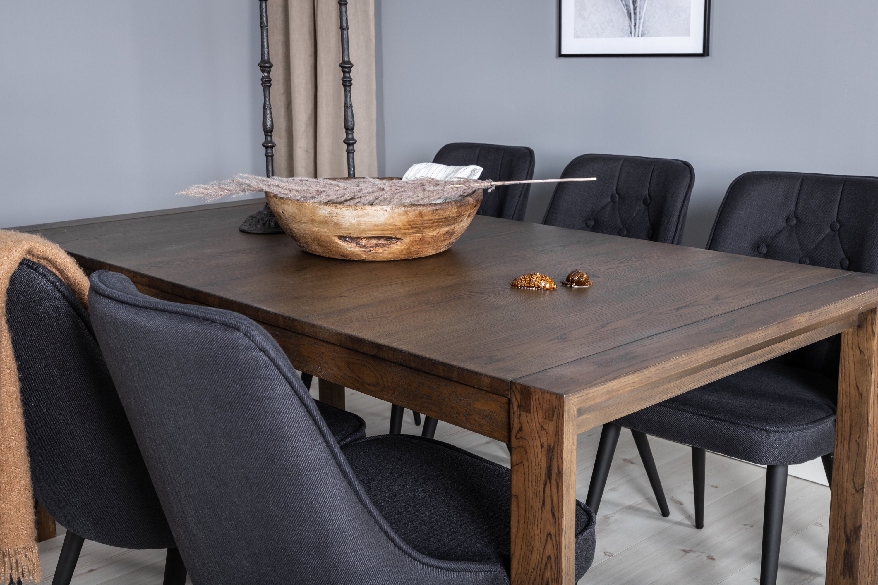 Venture Home Matgrupp Slider med 6st matstolar Velvet Deluxe