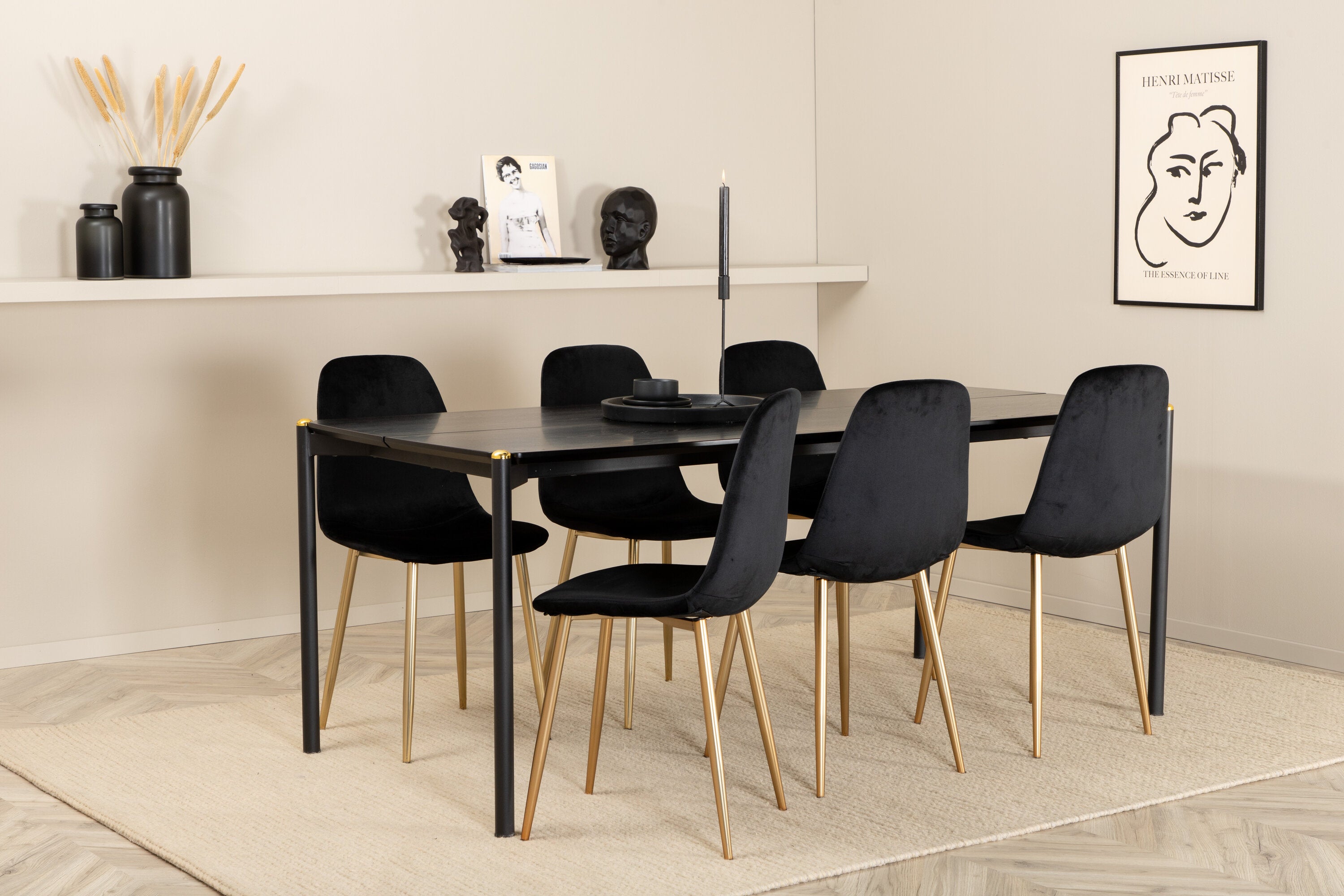 Venture Home Matgrupp Pelle med stolarna Polar