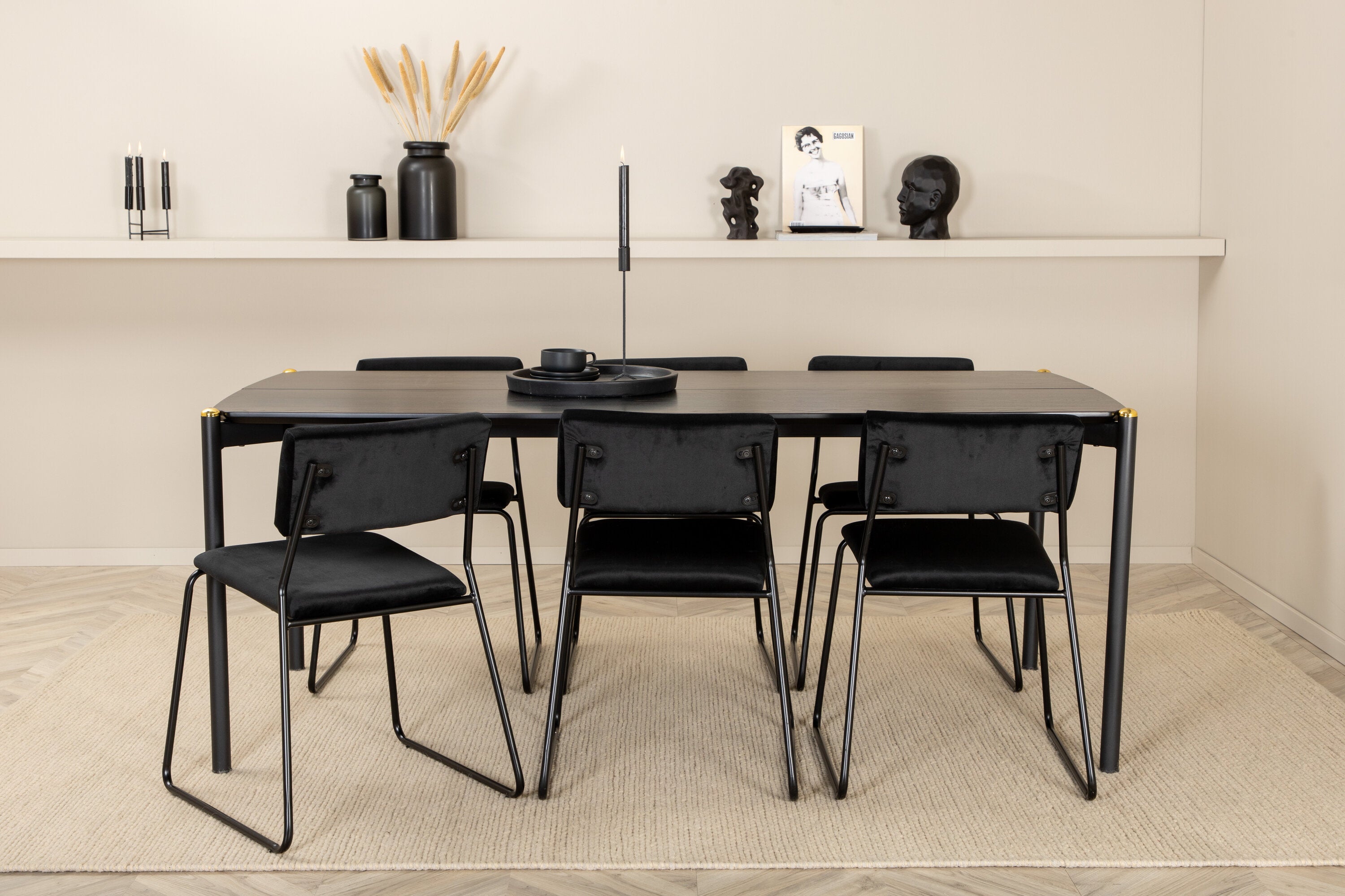 Venture Home Matgrupp Pelle med stolarna Kenth