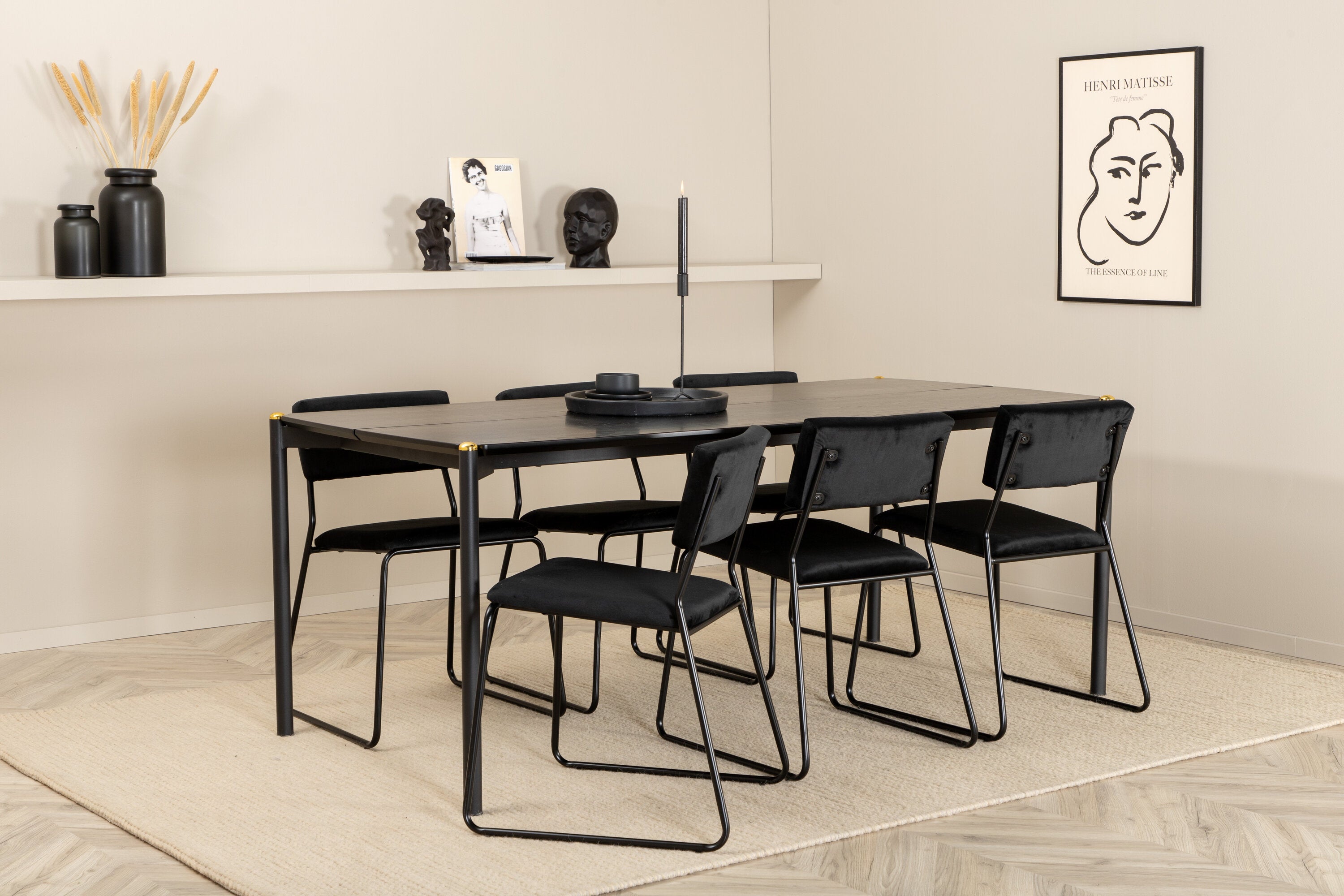 Venture Home Matgrupp Pelle med stolarna Kenth