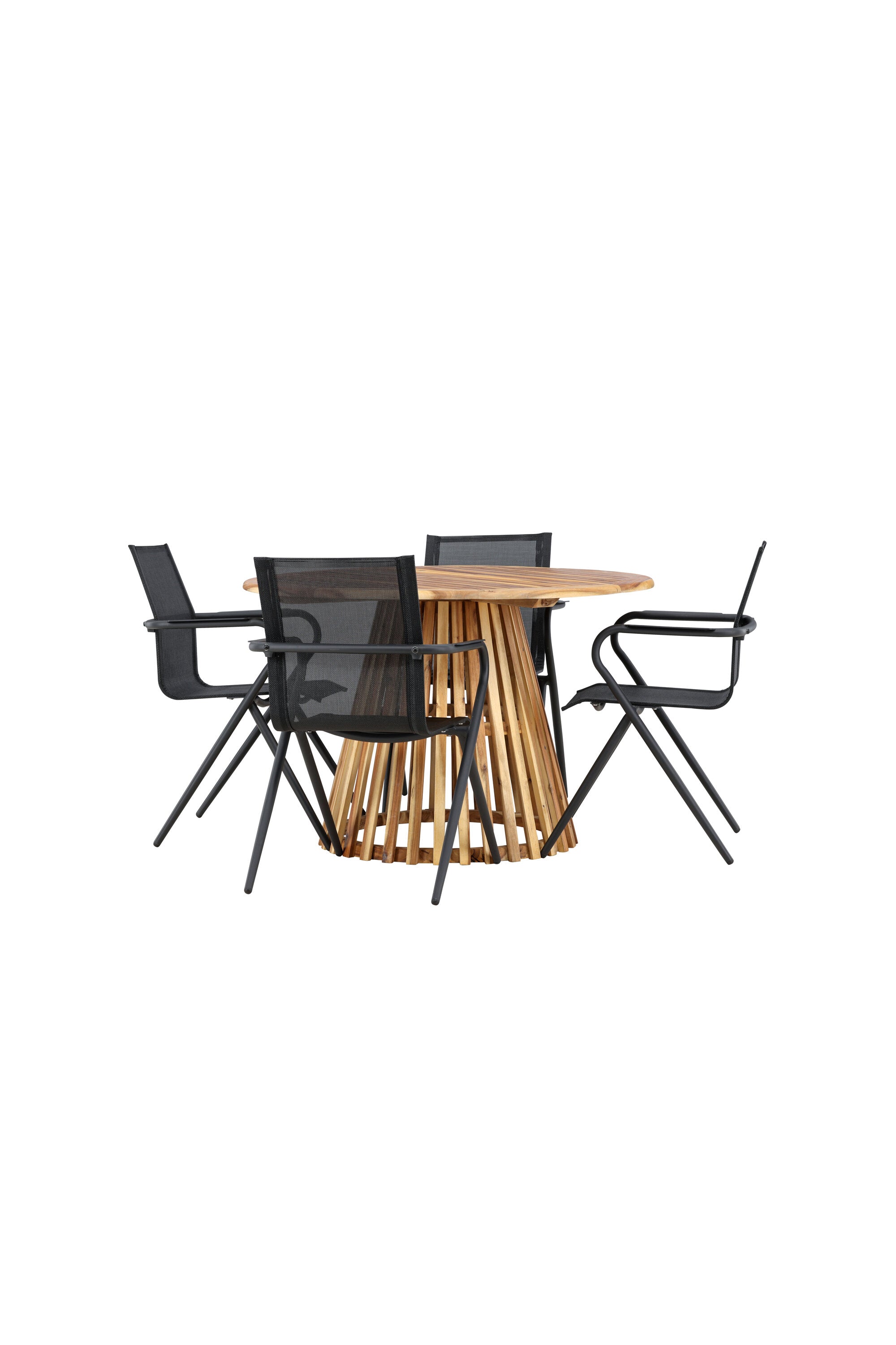 Venture Home Lumpur Matgrupp Ø120 cm Med 4 Alina Stolar