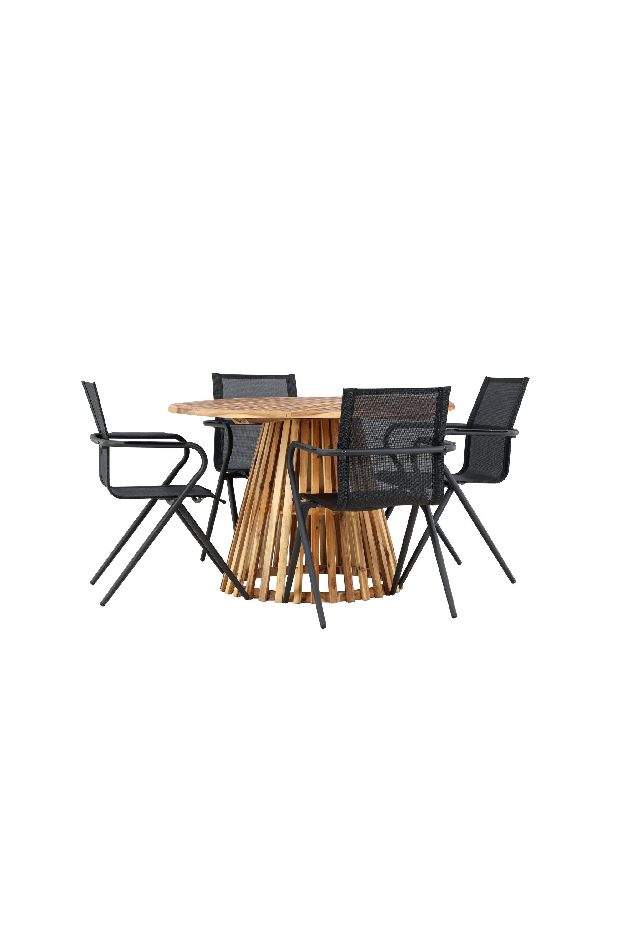 Venture Home Lumpur Matgrupp Ø120 cm Med 4 Alina Stolar