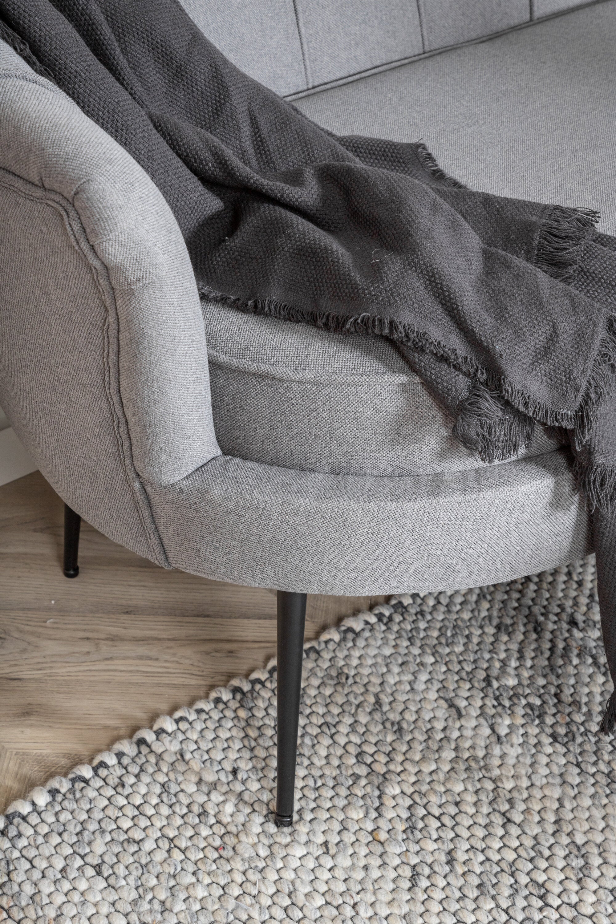 Venture Home Calais 3-Sits Soffa Svart/Grå