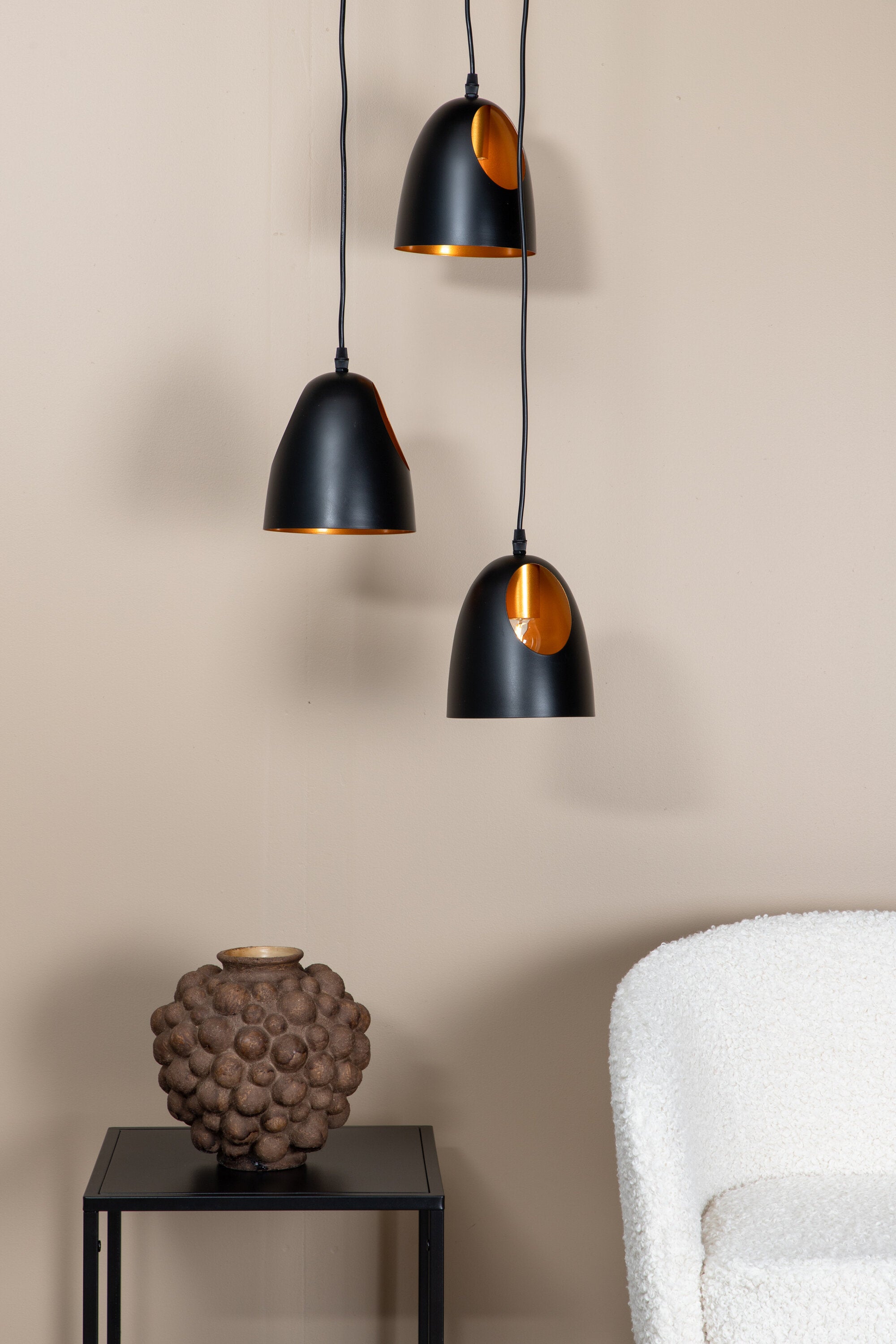 Venture Home Elda Pendel Svart/koppar ø40 cm
