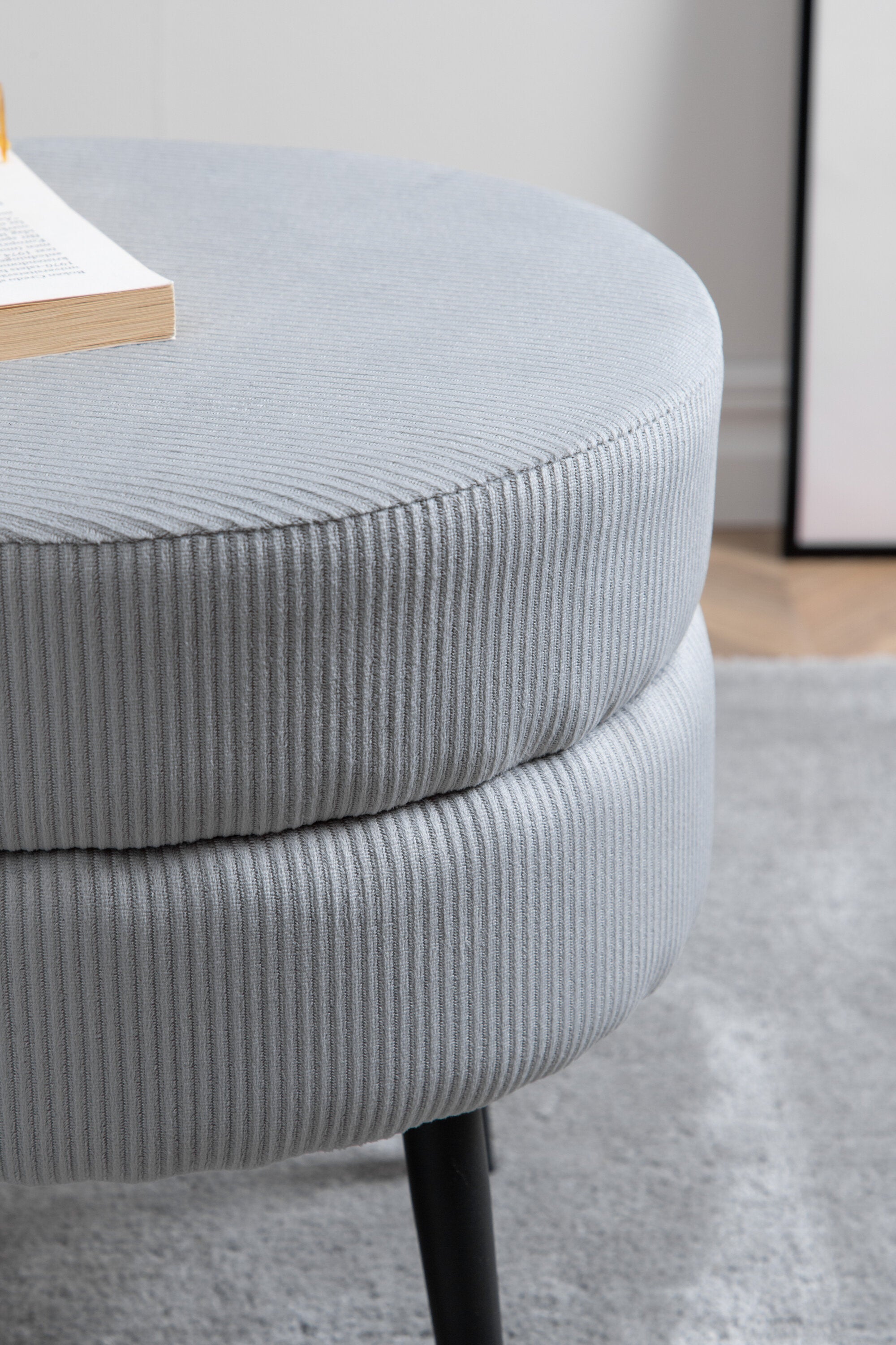 Venture Home Pot Ottoman Puff Svart/Grå ø40 cm