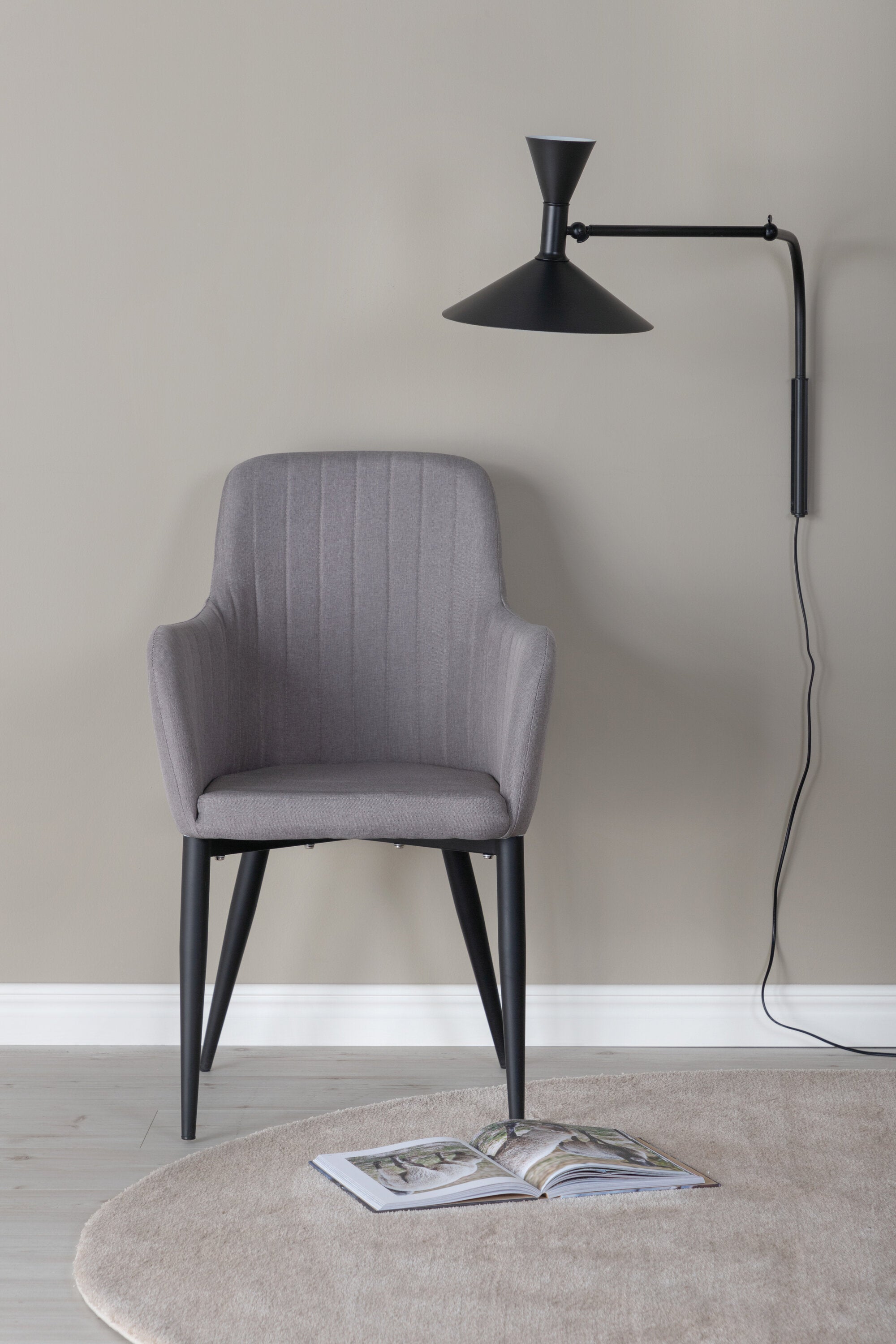 Venture Home Comfort Matstol Svart/Grå 2-pack