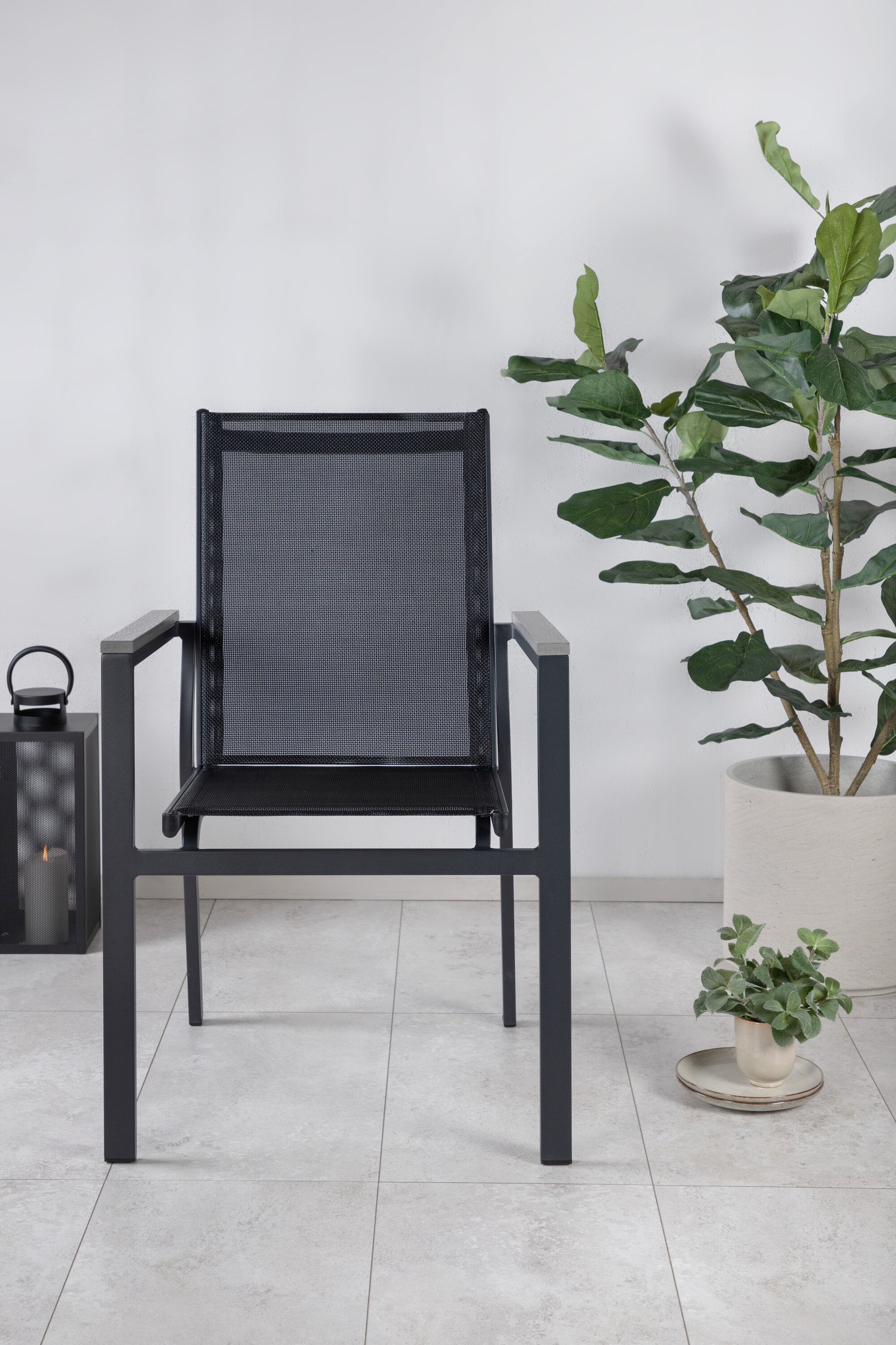 Venture Home Parma Matstol Svart/Grå 2-pack