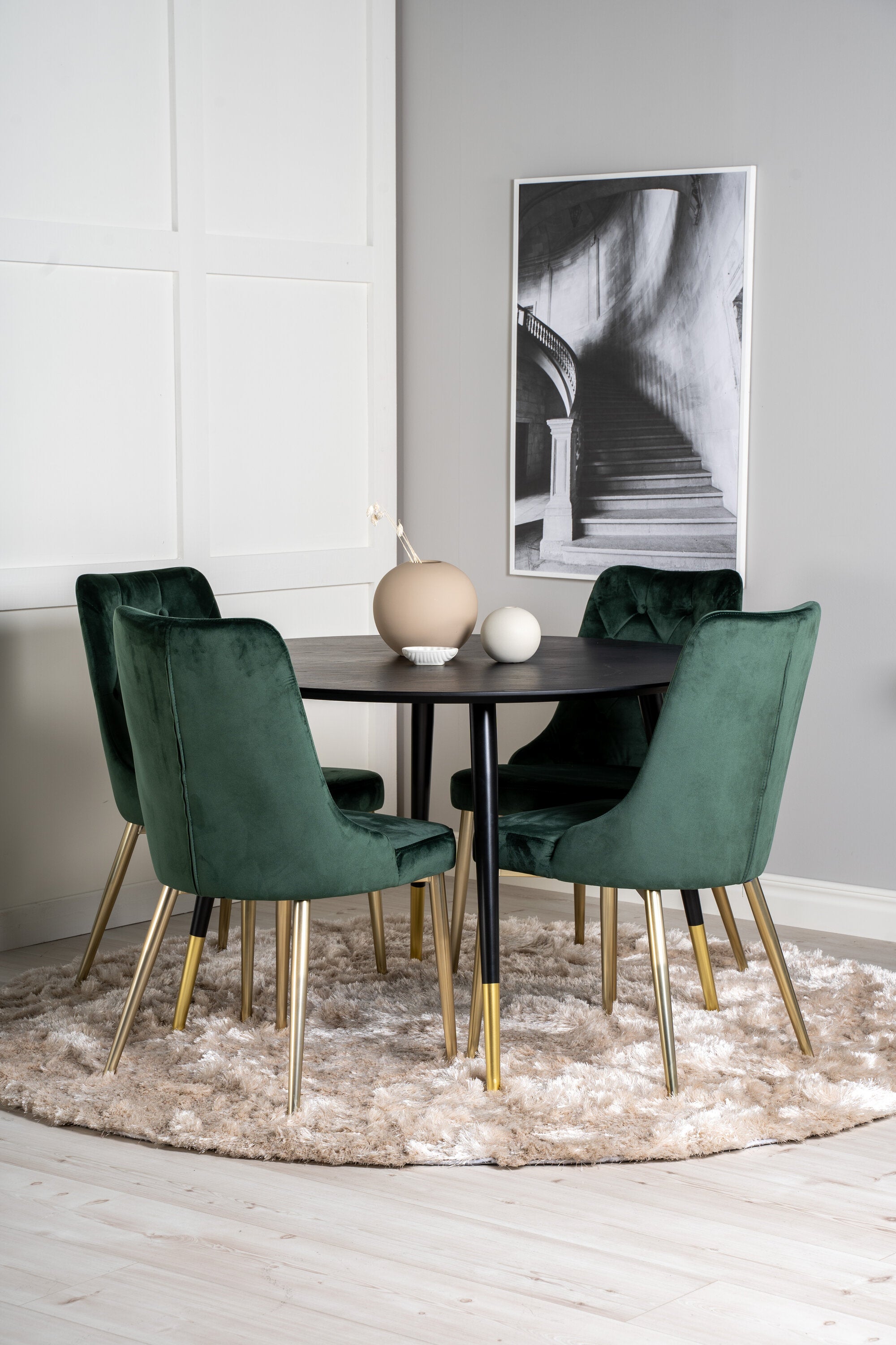 Venture Home Velvet Deluxe Rund Matgrupp
