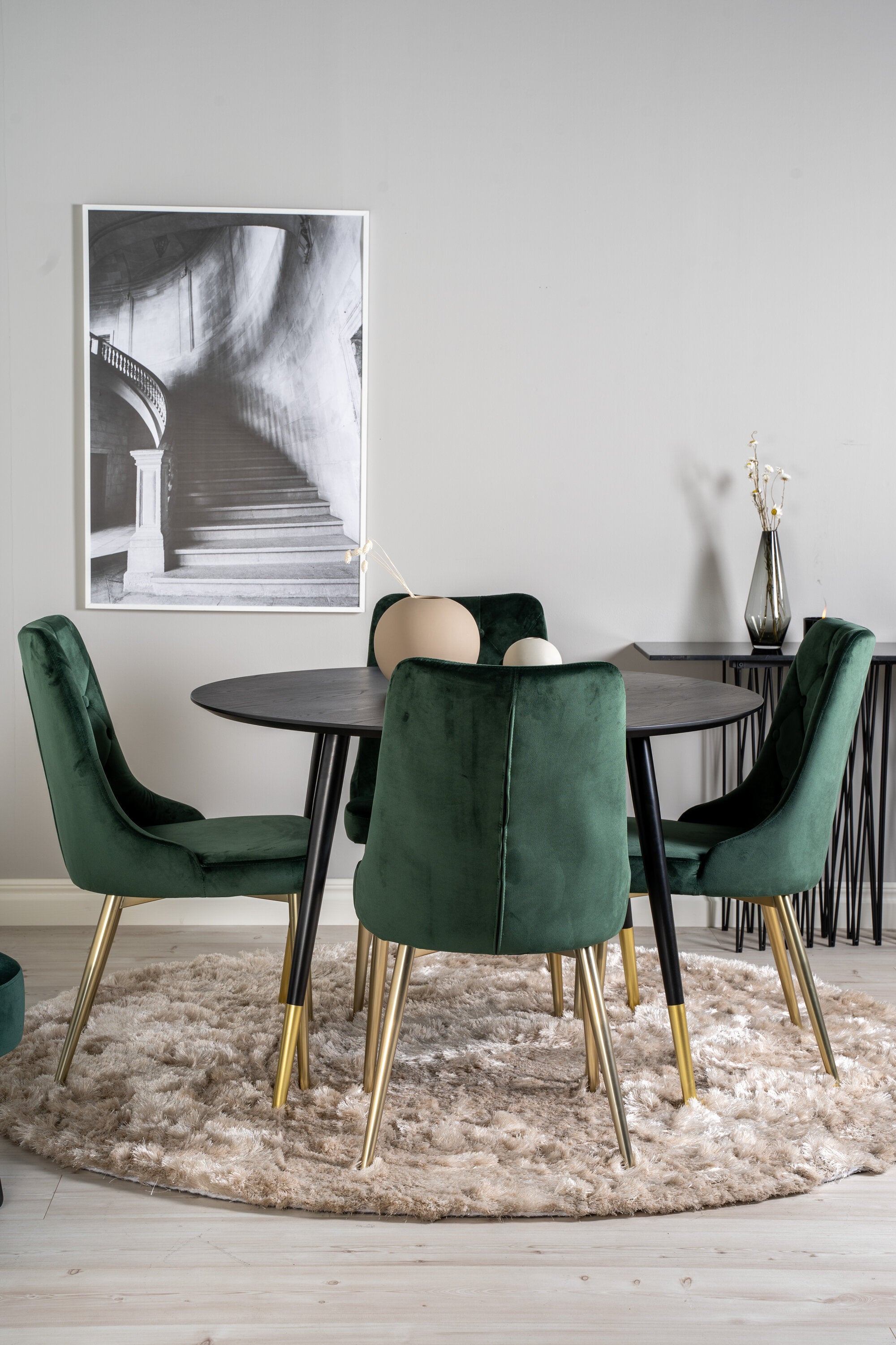Venture Home Velvet Deluxe Rund Matgrupp