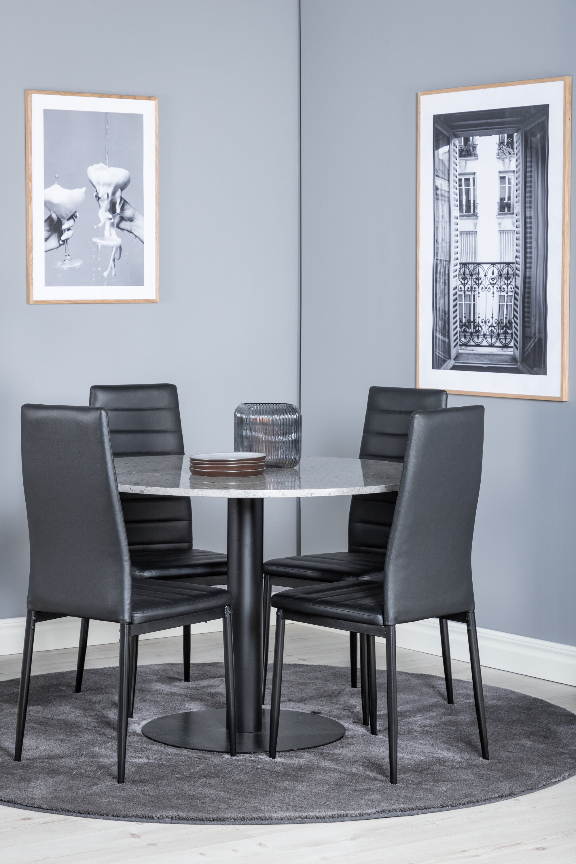Venture Home Razzia Rund Matgrupp med Slim Stolar