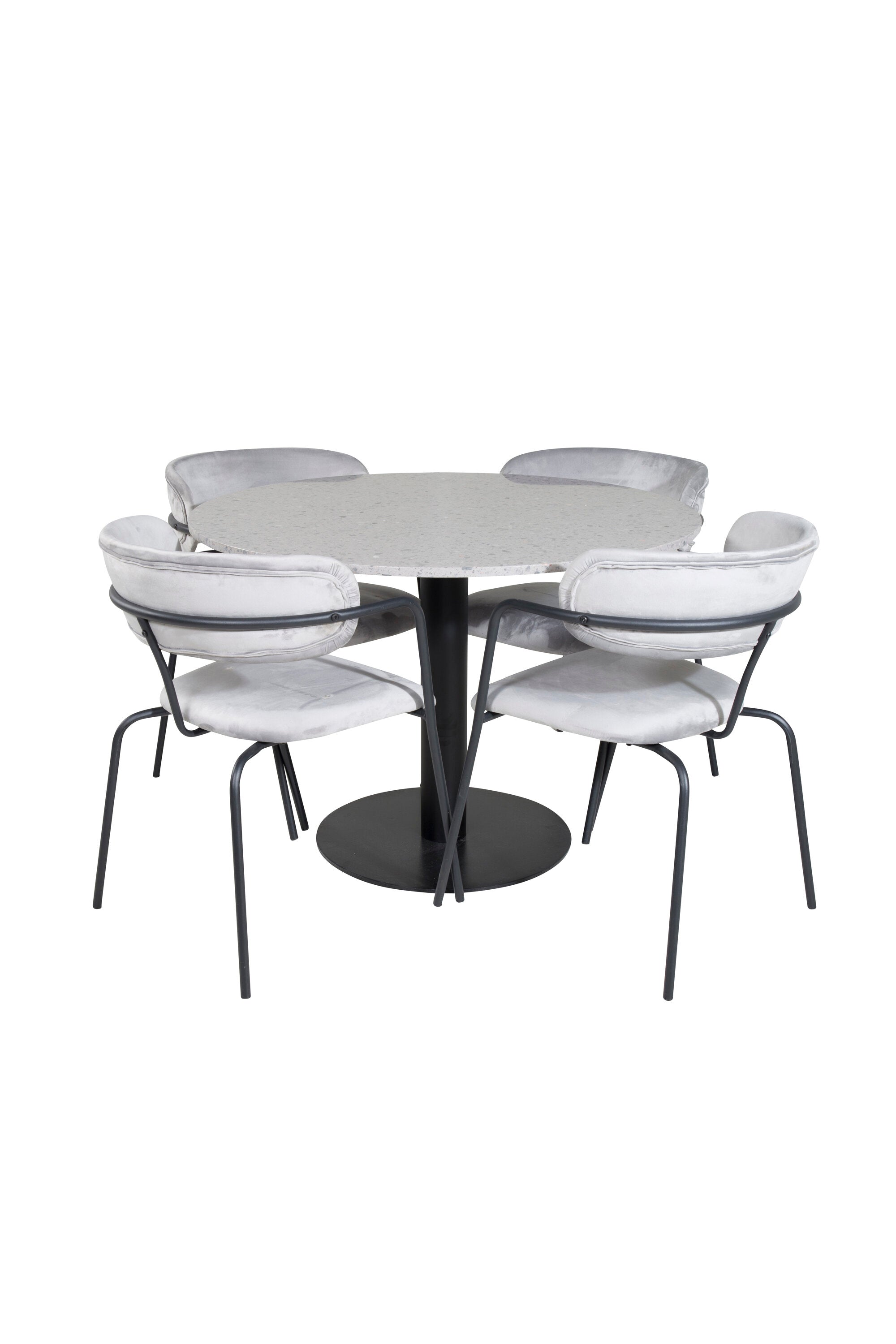 Venture Home Razzia Rund Matgrupp med Slim Stolar
