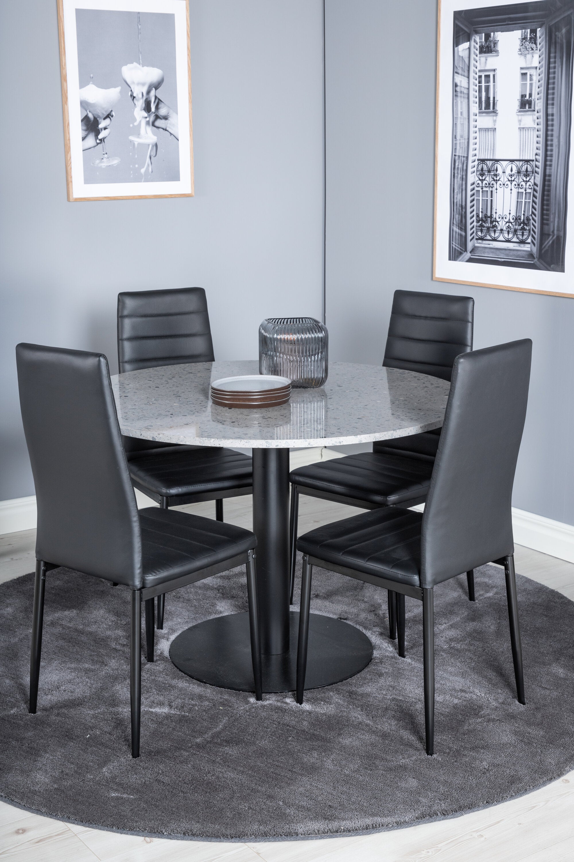 Venture Home Razzia Rund Matgrupp med Slim Stolar
